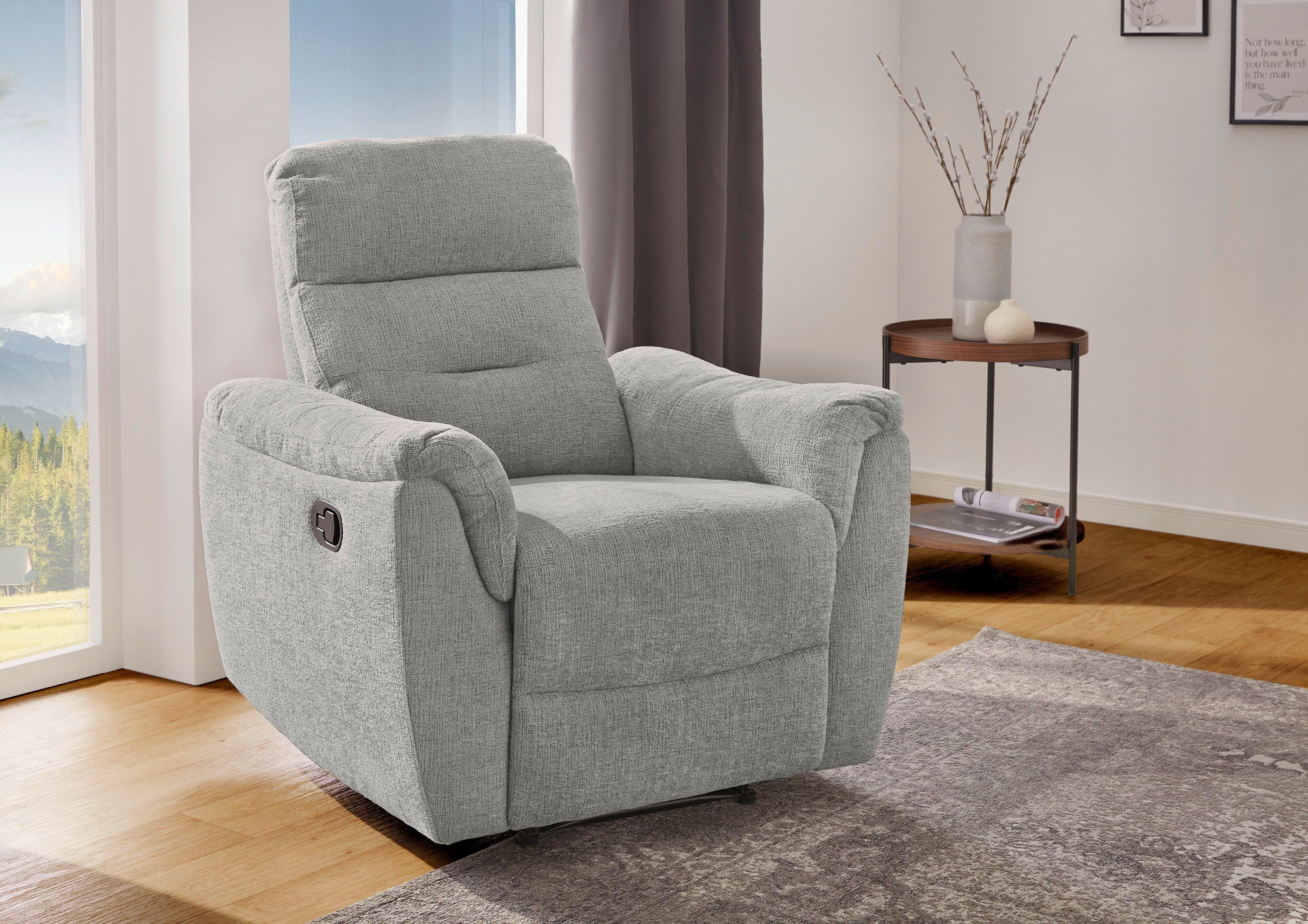 Jockenhöfer Gruppe Sessel Utah, B: 91 cm, Sitzhöhe: 49 cm, mit Relaxfunktion und Liegefunktion, TFK-Polsterung