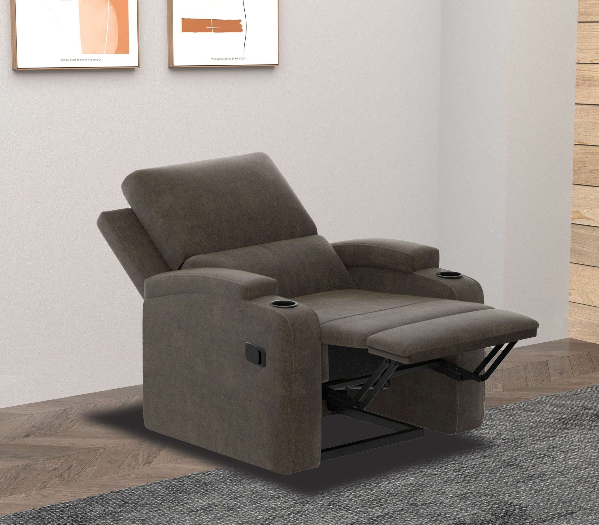 OTTO home Relaxsessel NAPORI Microfaser, Kinosessel, Multimedia-Sessel, TV-Sessel mit manueller u elektrischer Relaxfunktion u. Getränkehalter
