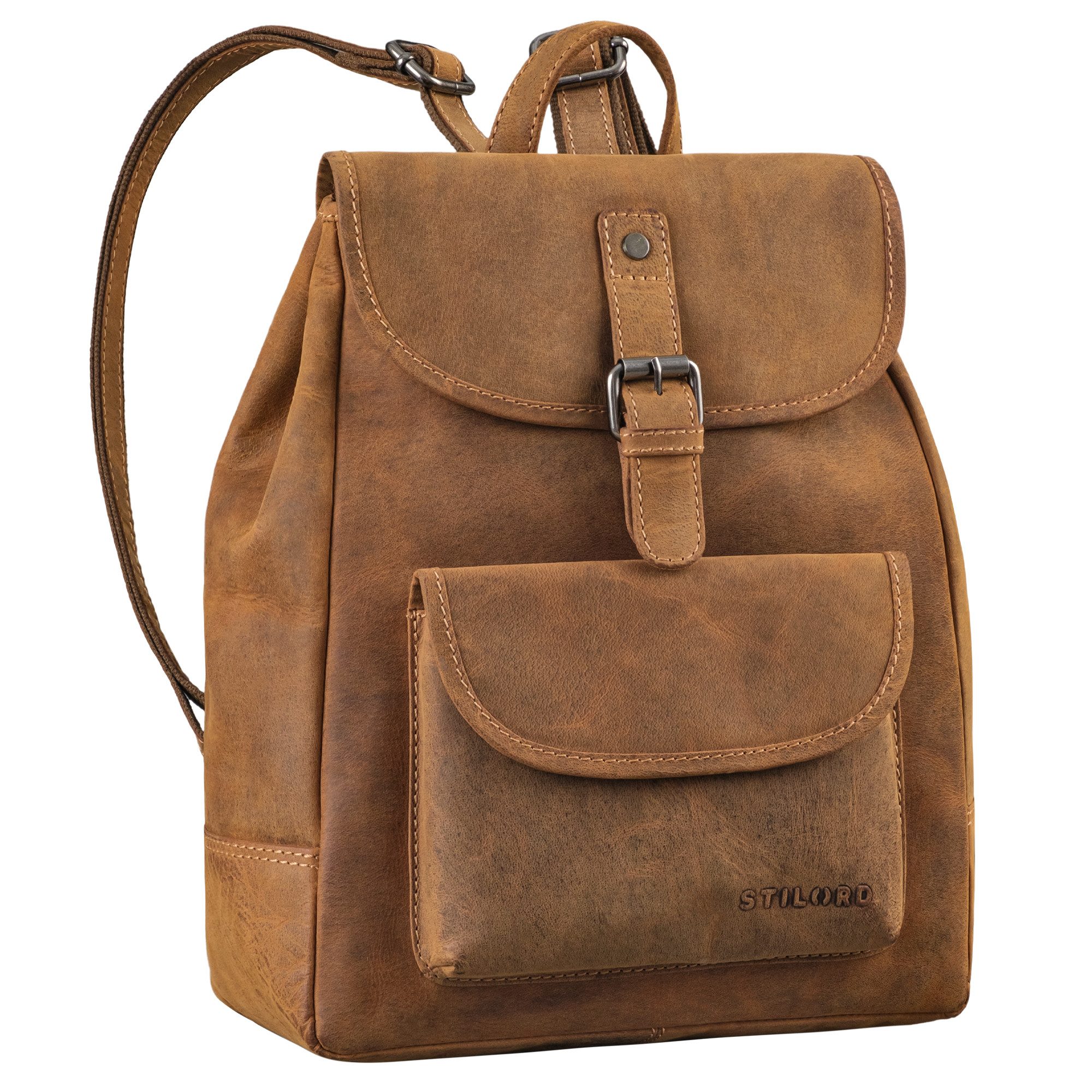 Cityrucksack "Adele" Kleiner Rucksack Damen Leder - Tagesrucksack