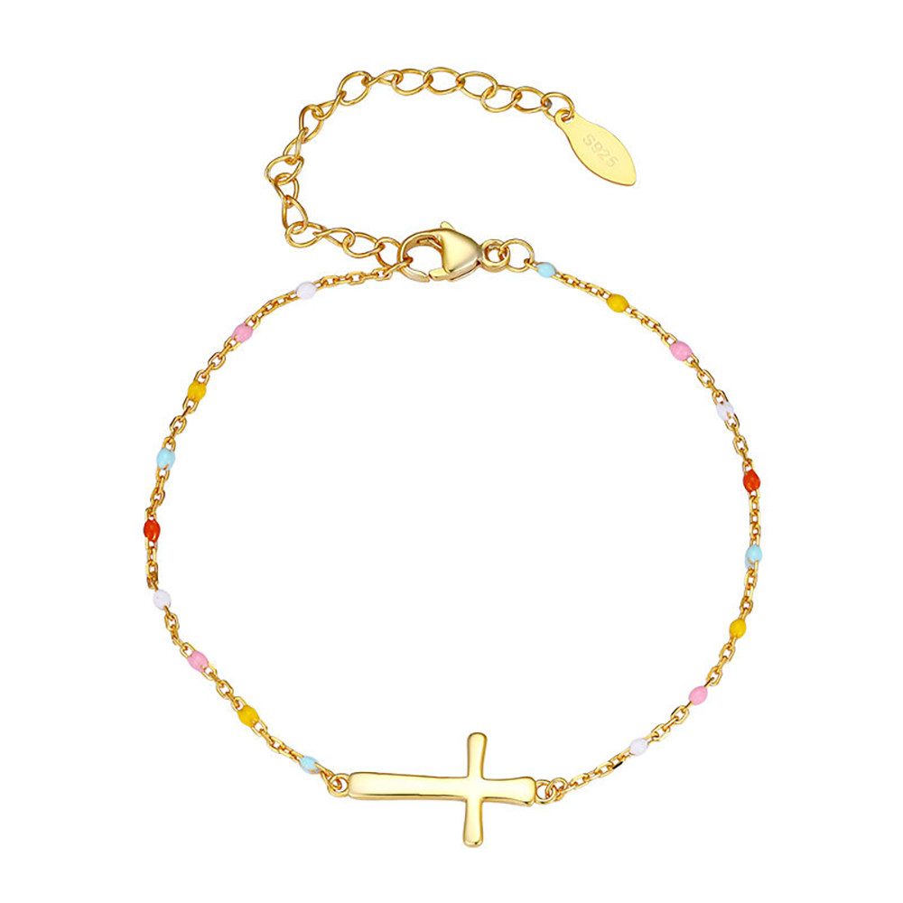 Color Design Silberarmband Kreuz Armband aus 925 Silber CD-SMK-69, Armkette günstig online kaufen