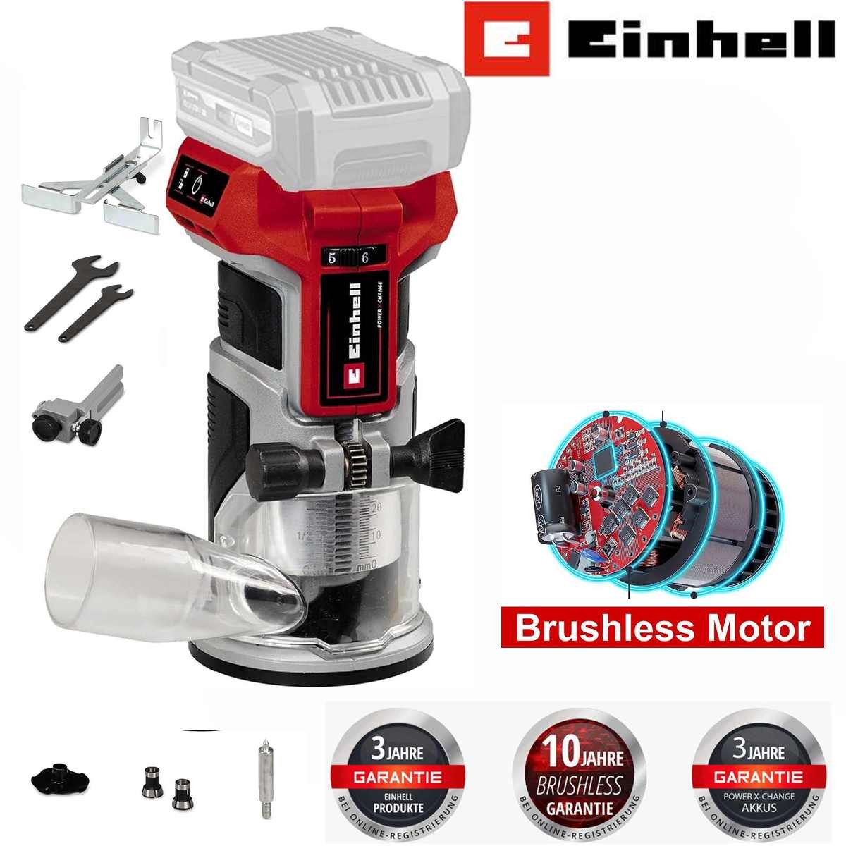 Einhell Akku-Fräse Professional Akku-Kantenfräse TP-ET 18 Li BL-Solo