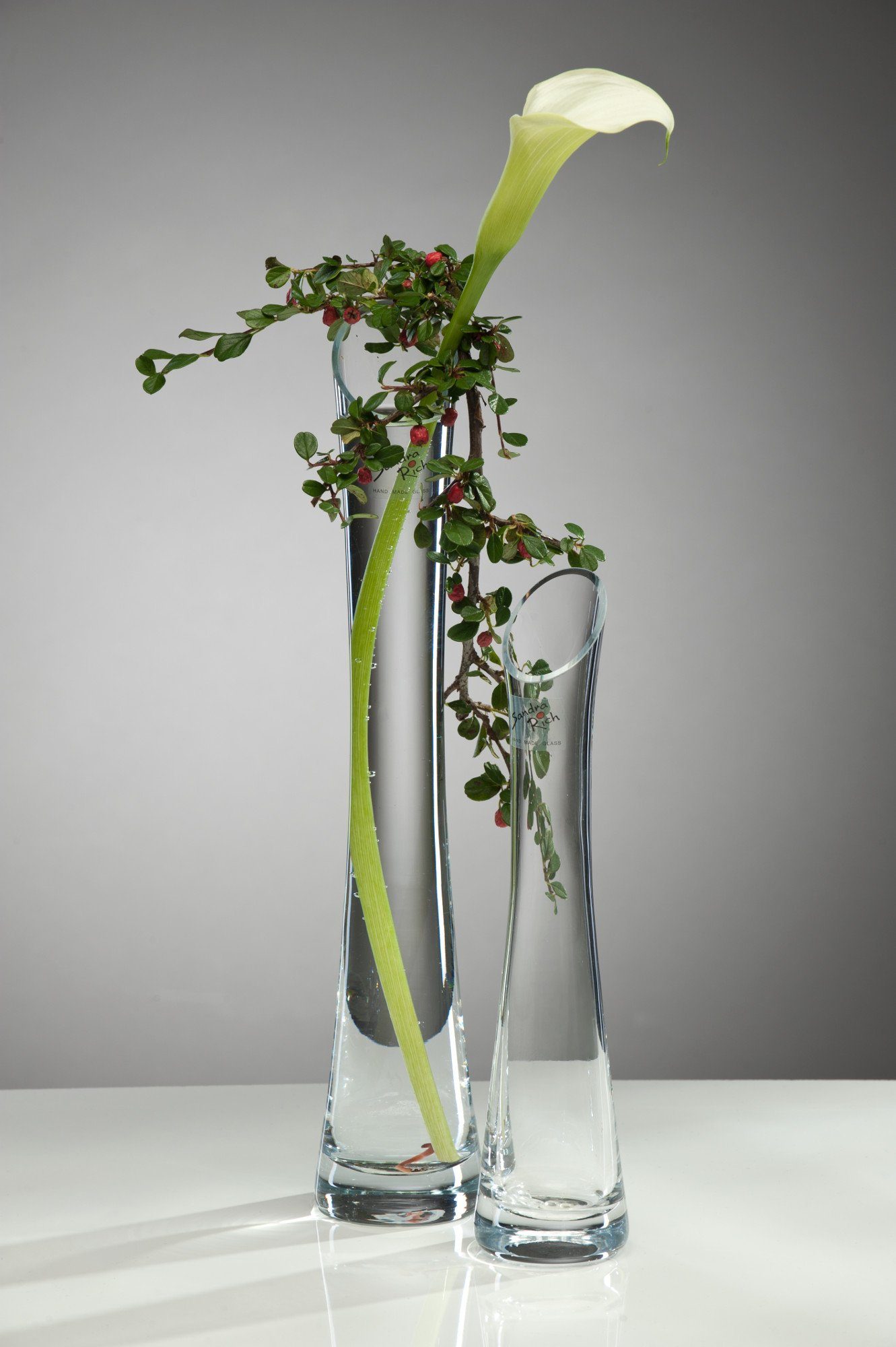 Sandra Rich Dekovase Glasvase Solo - Diago konkav Ø 4,5 cm cold cut von San günstig online kaufen