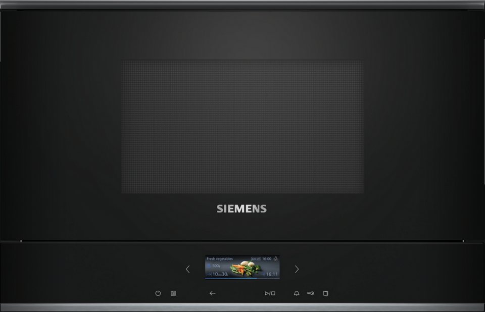 SIEMENS Einbau-Mikrowelle BE732R1B1, Grill, Mikrowelle, 21 l, touchControl  - Intuitive Bedienung und direkte Auswahl der
