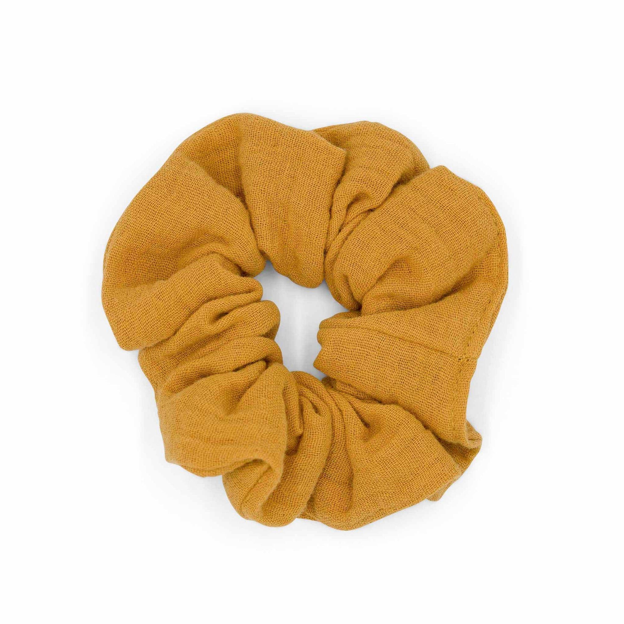 hutch&putch Haargummi Musselin-Scrunchie • Erwachsene, 1-tlg. Senfgelb