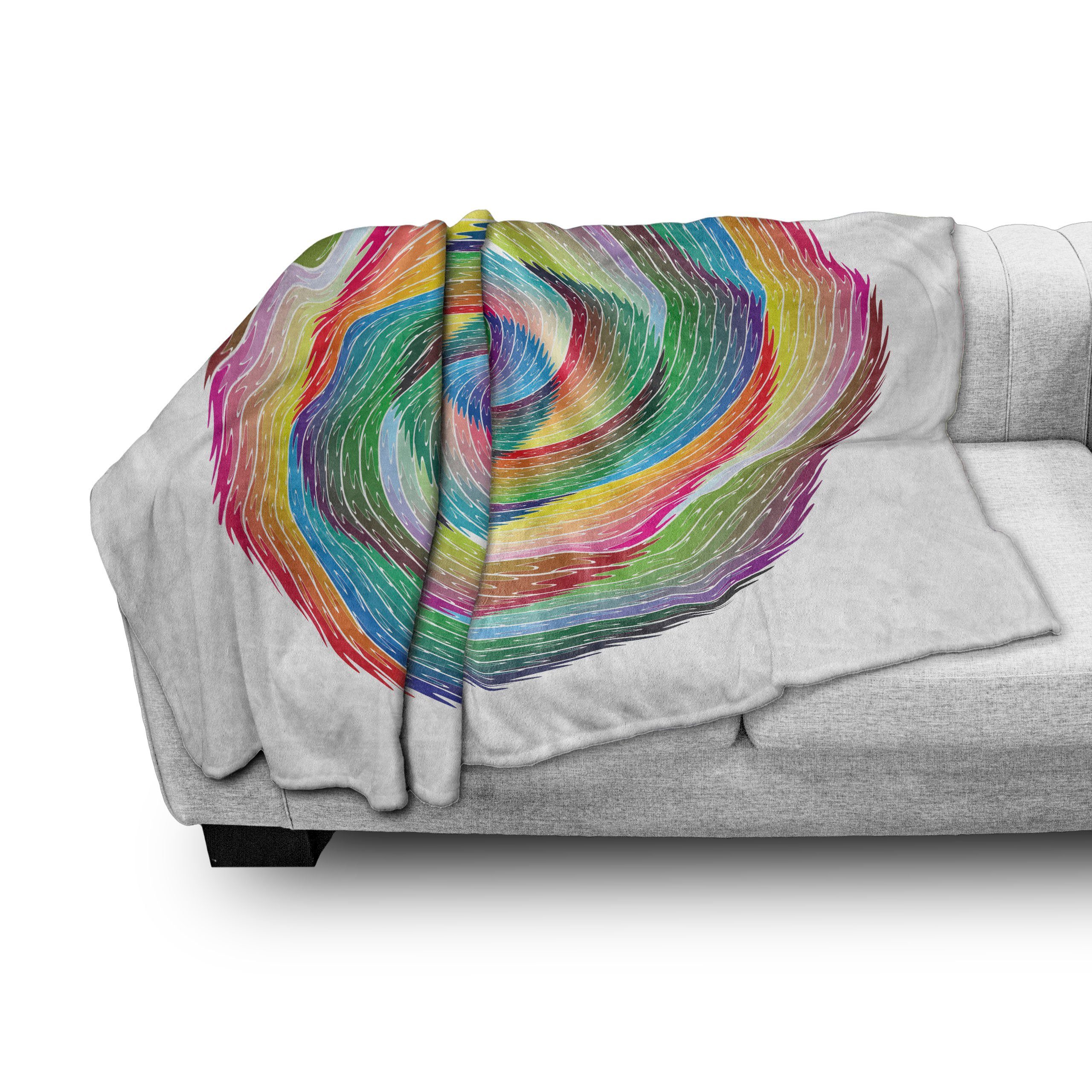 Rosette Wohndecke Plüsch Regenbogen Spiral den Abakuhaus, Außenbereich, Innen- für Gemütlicher und Muster