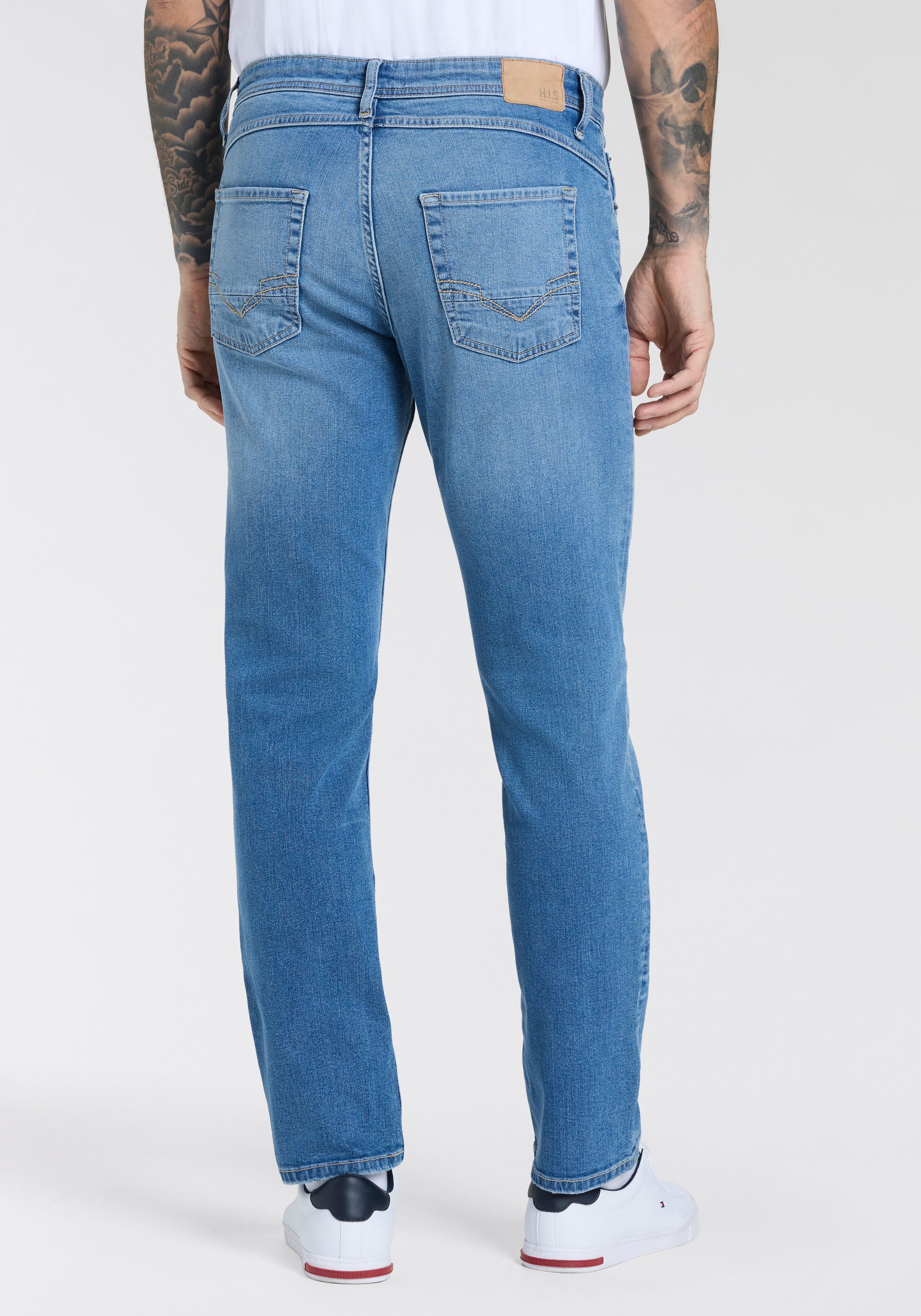 H.I.S Straight-Jeans NEW DALE gerades Bein, mit Used-Effekten, niedrige Leibhöhe – Bild 2 von 5