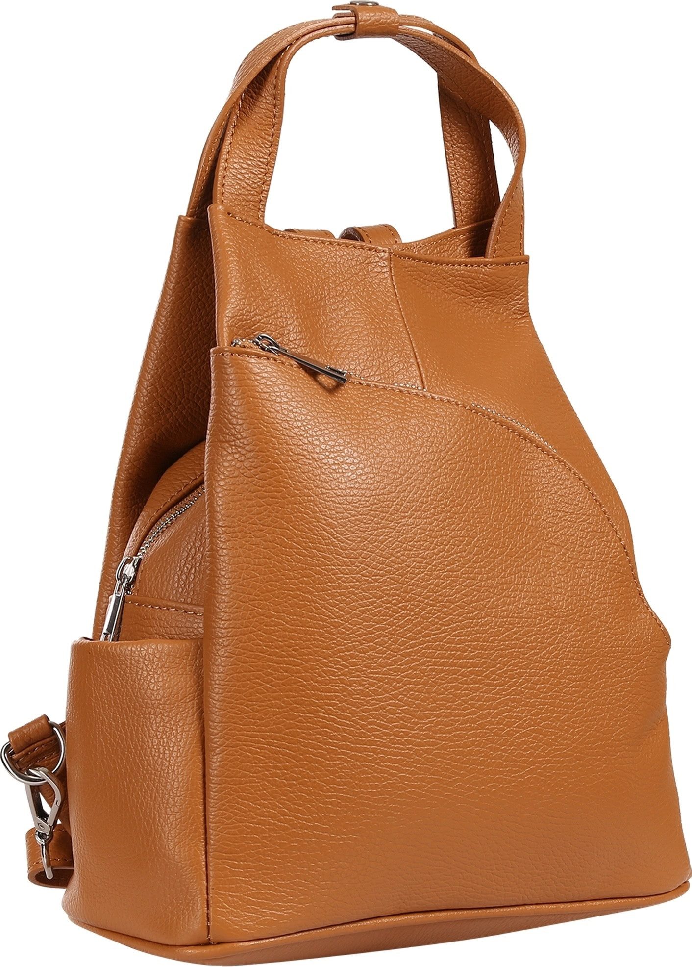 Toscanto Cityrucksack Toscanto Damen Cityrucksack Leder, Damen Leder Cityrucksack, braun, tan ca. 27cm