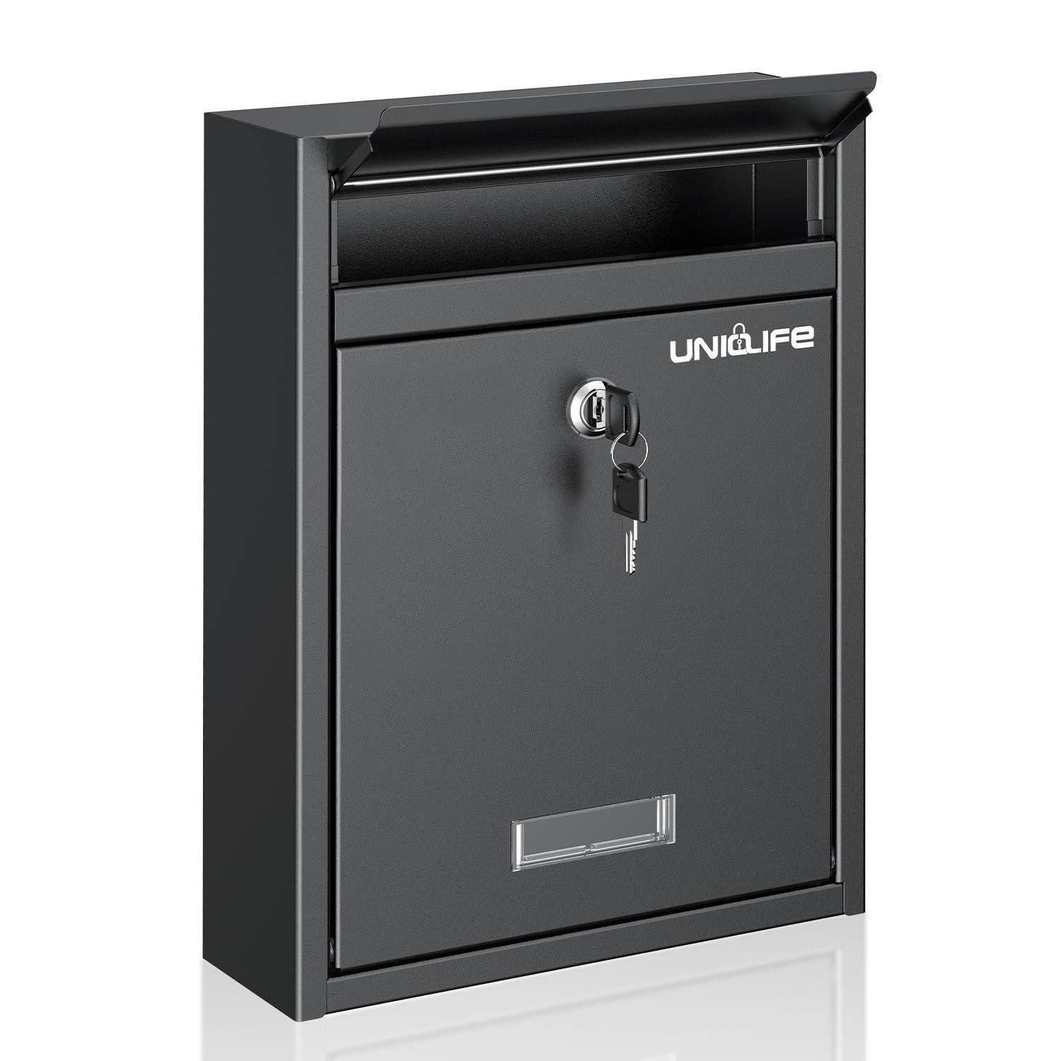LuxusKollektion Geldkassette Abschliessbarer Briefkasten Wandmontage Schwarz (1 St)