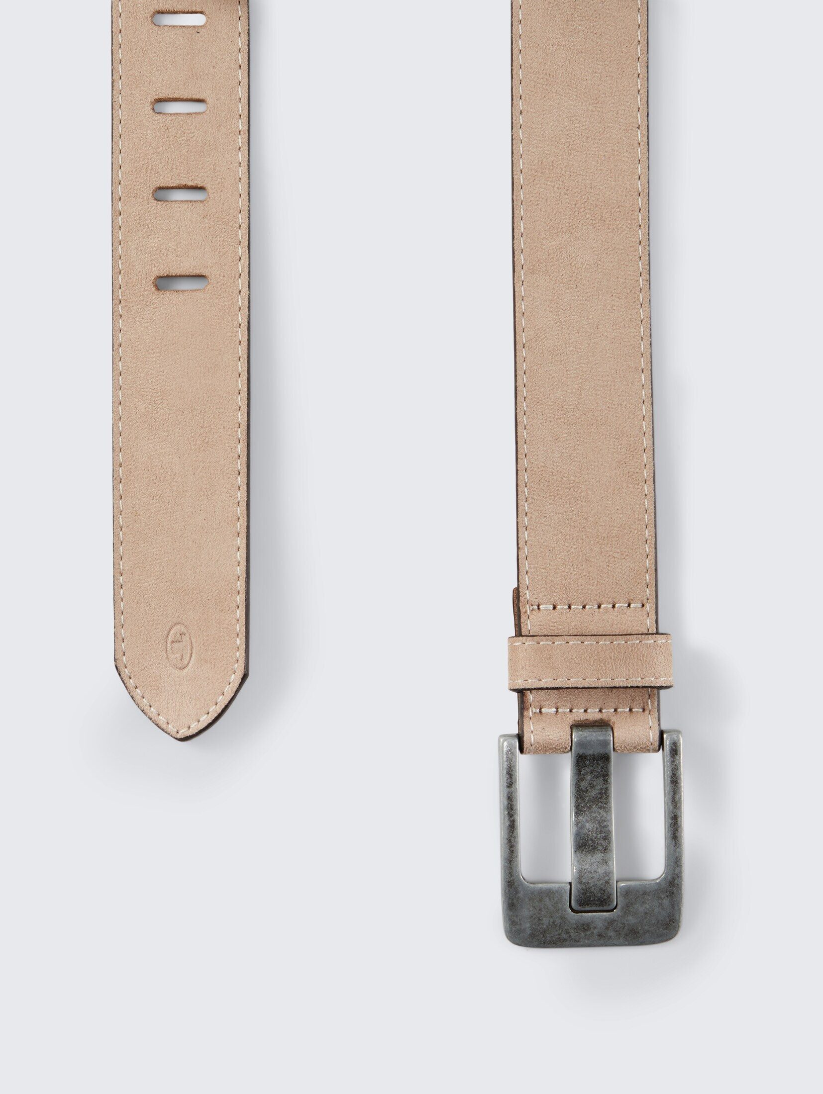 TOM TAILOR Ledergürtel Belts TTLUCY Velourledergürtel mit eckiger Dornschließe