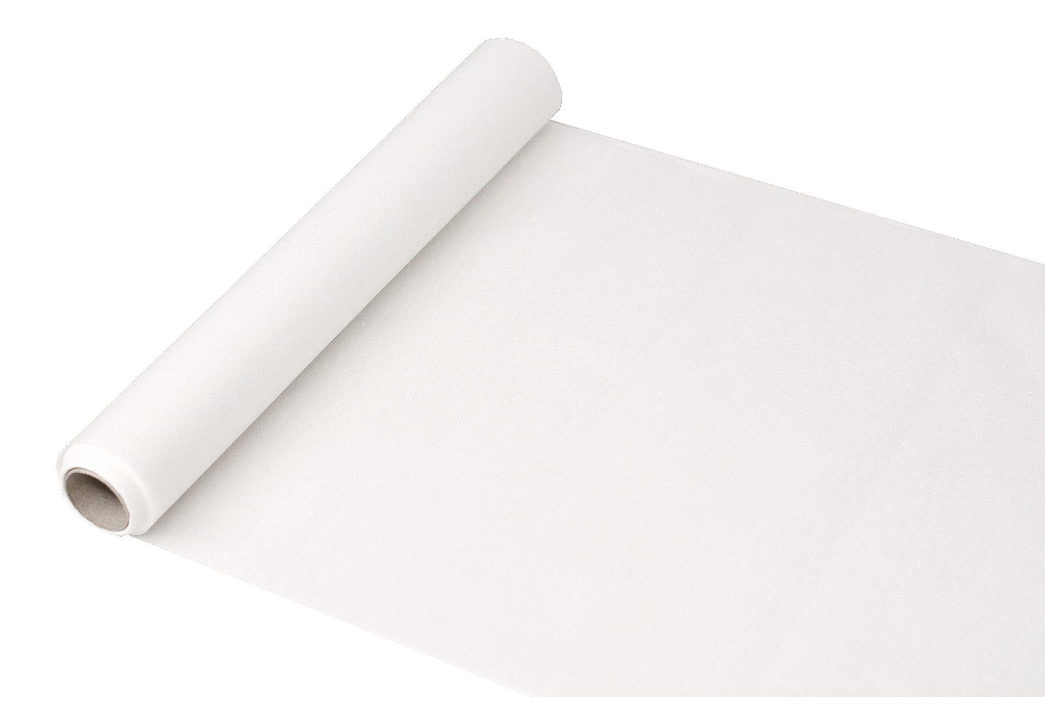 AVA Узкие скатерти, Узкие скатерти stoffähnlich 38cm x 4,8m Rolle Weiß mit silbernem Glitzer