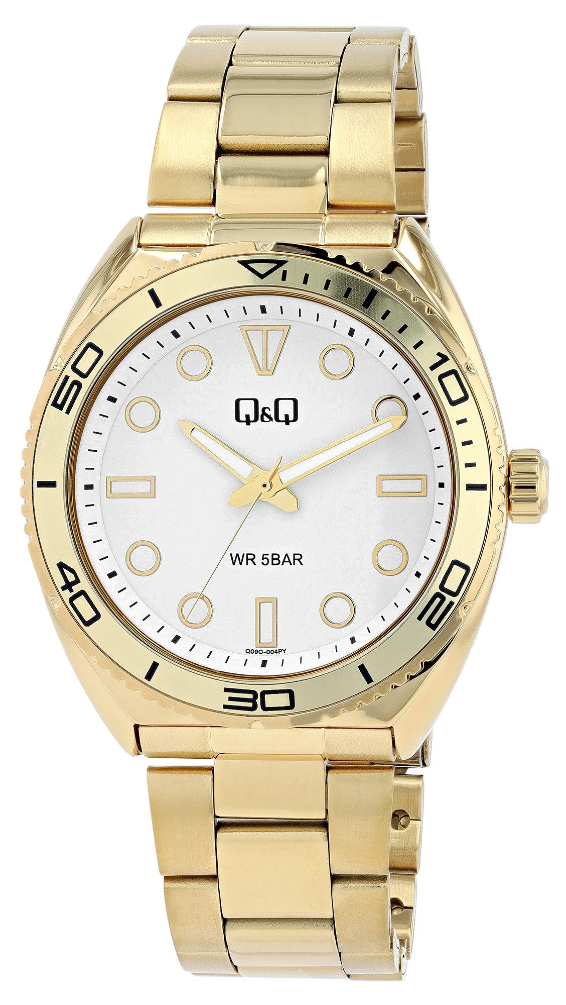 Q&Q Quarzuhr goldfarbig, 5 ATM, (1-tlg)
