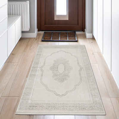 Teppich Modern-klassischer Teppich dezent orientalisches Design grau, Teppich-Traum, rechteckig, Höhe: 5 mm