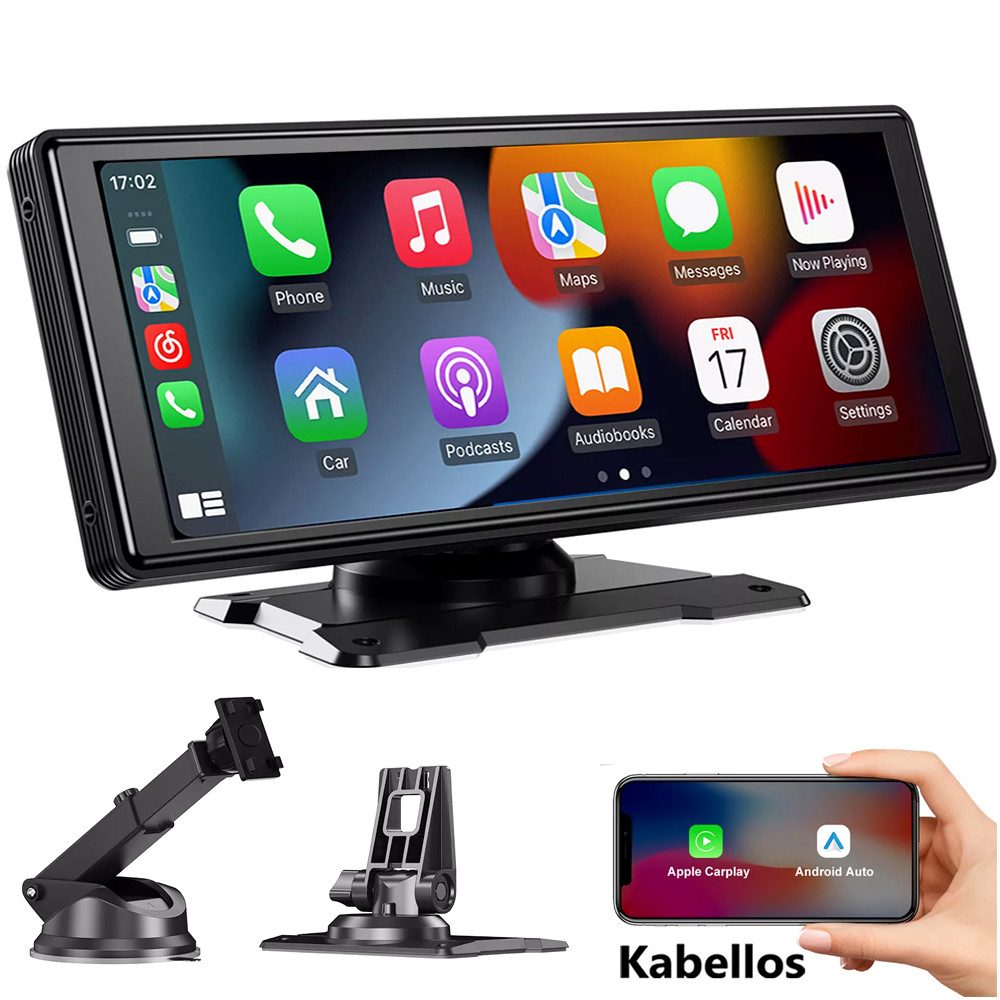 10.26-Zoll CarPlay Display Kabelloses Apple Carplay & Android Auto KFZ Navigationsgerät