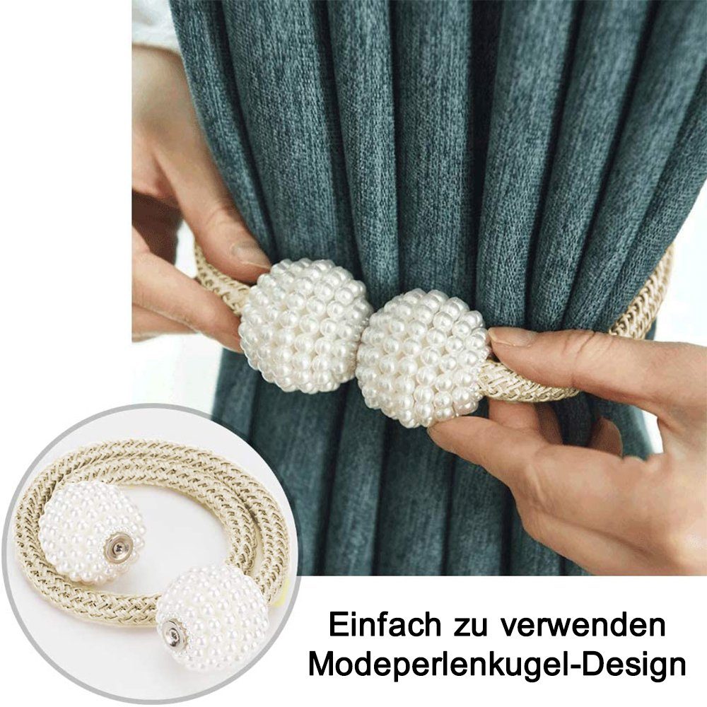 Gardinen, Vorhänge, Gardinen, Vorhänge, Gardinenring für Vorhangschnüre Vorhänge, magnetische und -abspannungen Duschvorhänge, für Geeignet (Satz, Jormftte, mit Raffhalter Gardinenstangen Innenlaufsysteme, Perlenverschluss), 2* Gardinenstangen, Magnetische