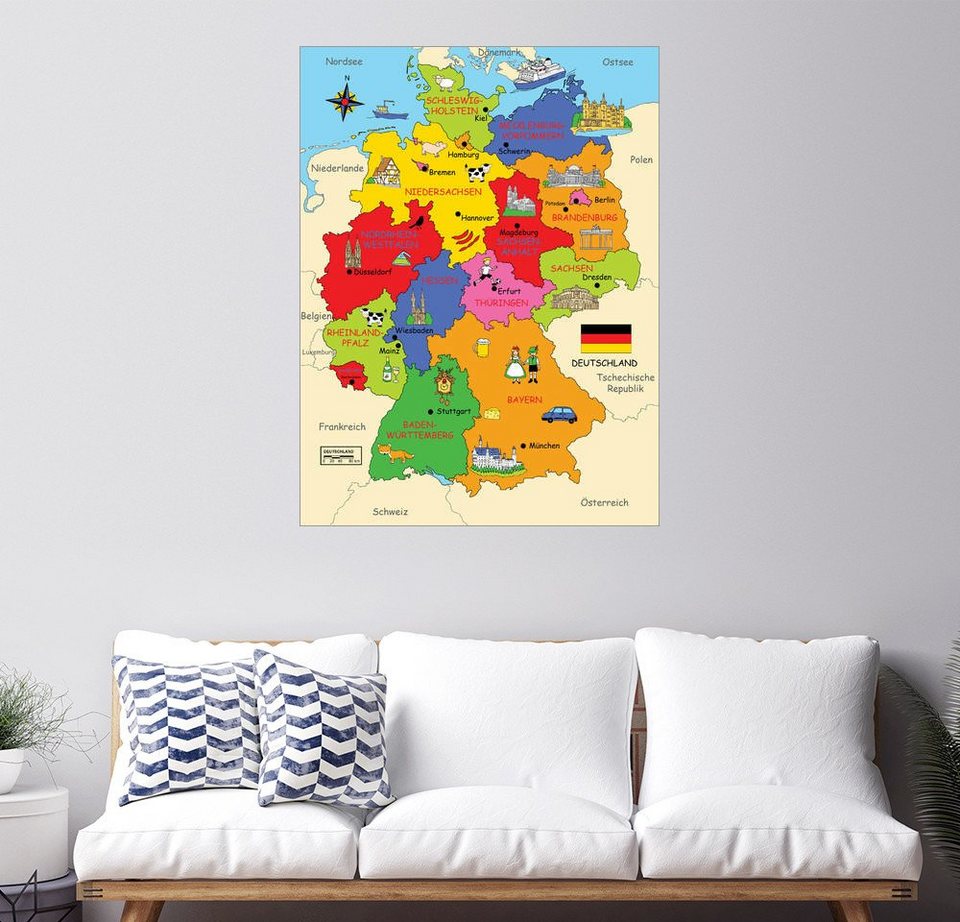 Posterlounge Wandbild Bundeslander Fur Kinder Otto