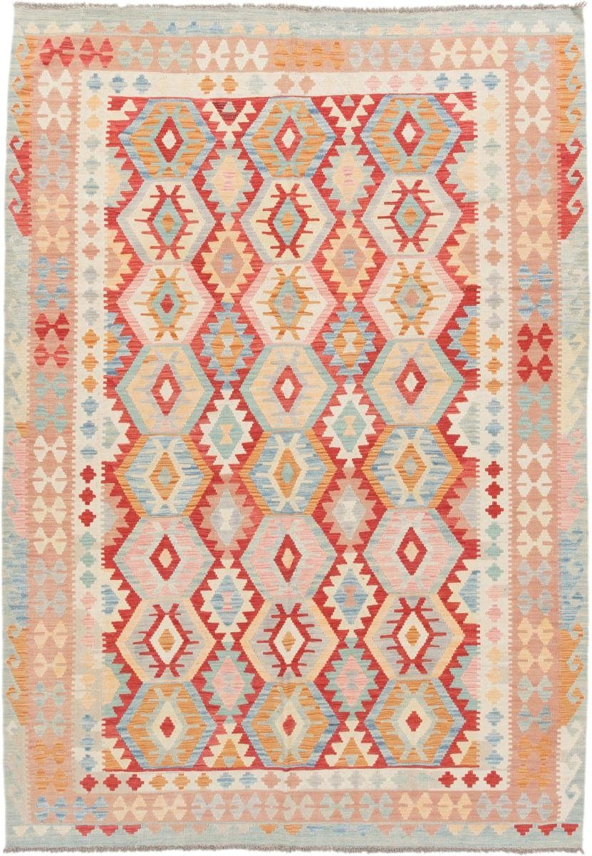 Orientteppich Kelim Afghan 204x288 Handgewebter Orientteppich, Nain Trading, rechteckig, Höhe: 3 mm
