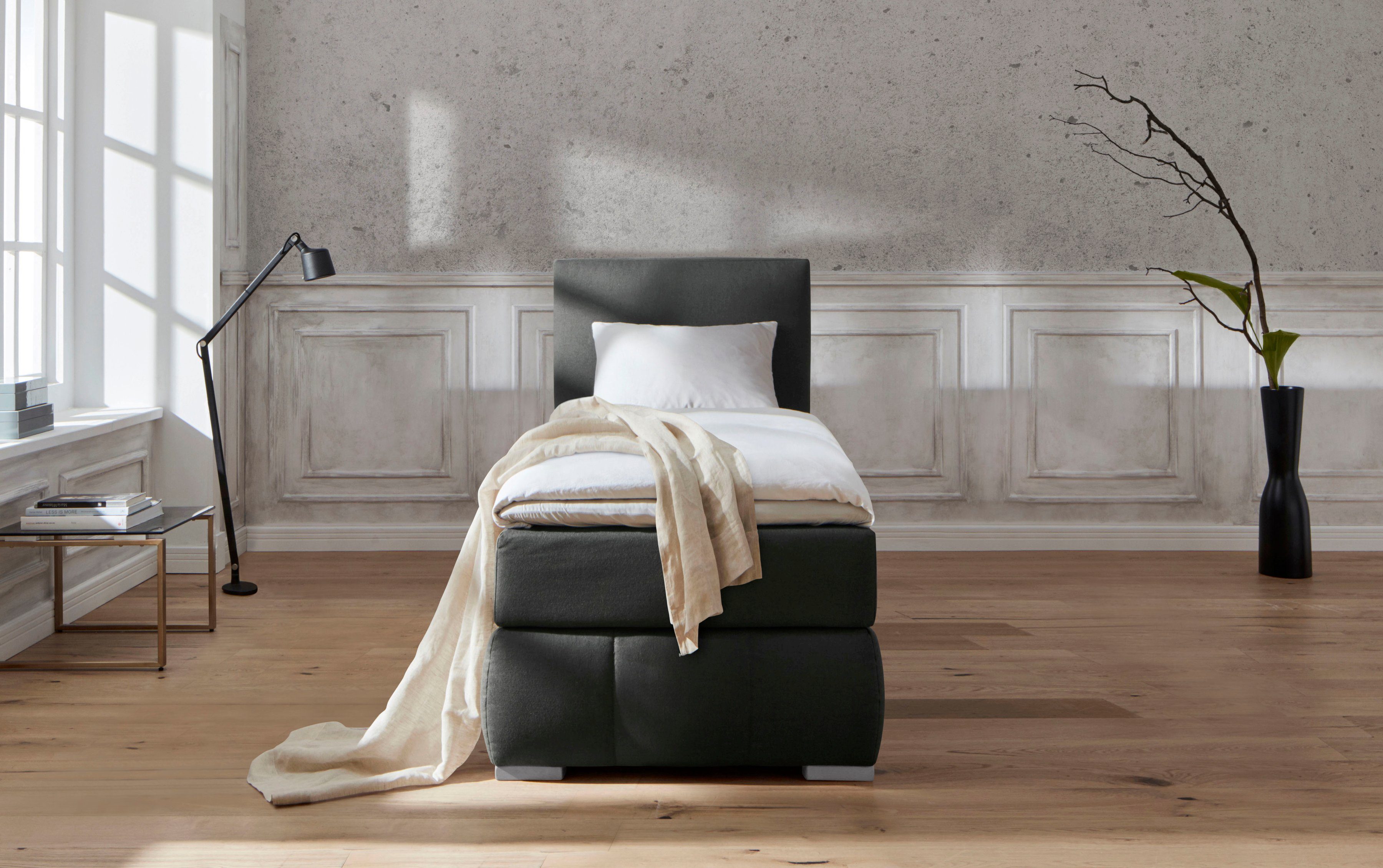 Home affaire Boxspringbett Wehma, inkl. Topper in 3 verschiedenen Matratzen, auch in Samtstoff