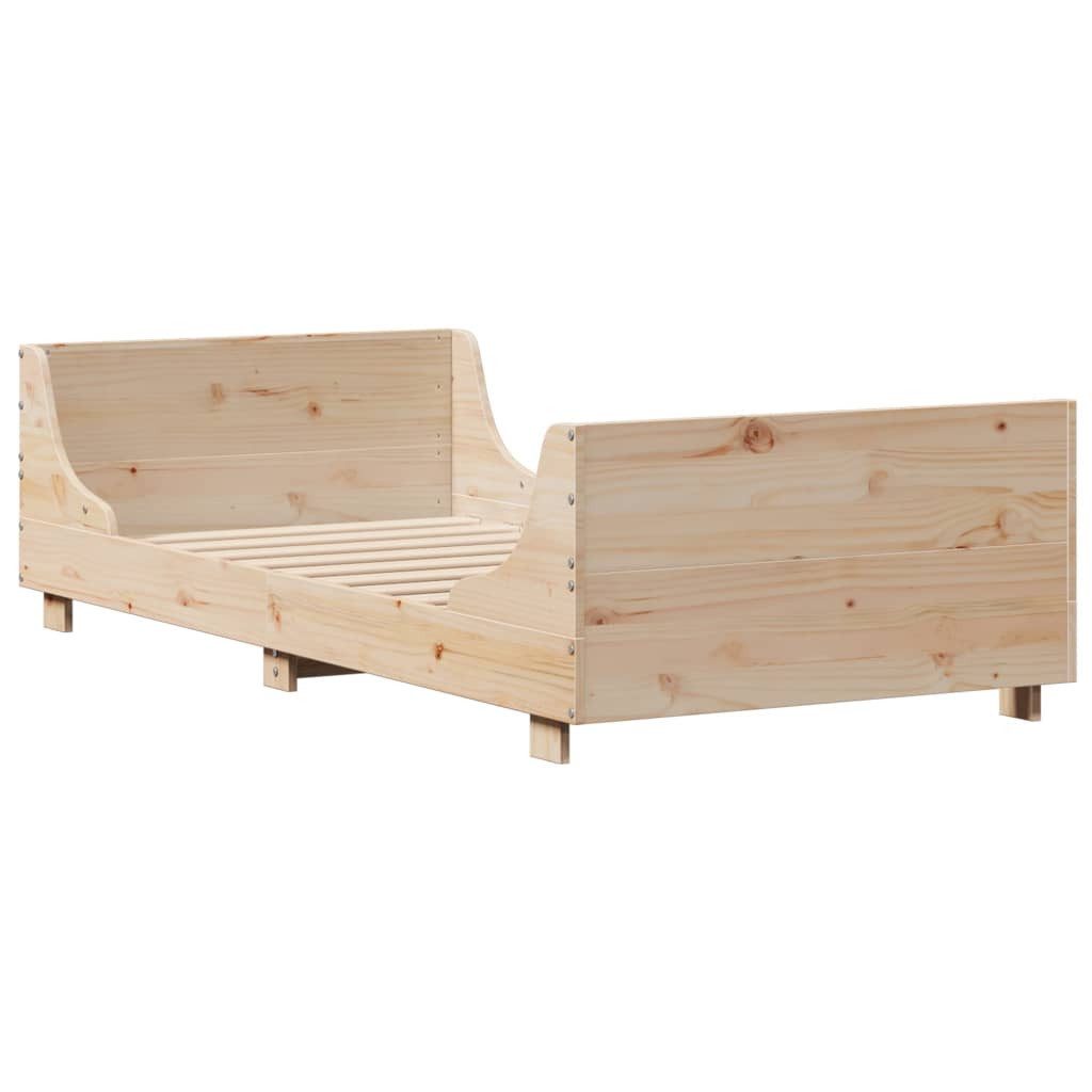 vidaXL Bett Massivholzbett ohne Matratze 100x200 cm Kiefernholz