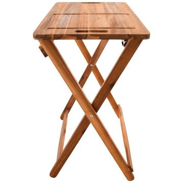 Raburg Gartentisch Tisch-Tablett GRILL-BUDDY in NATUR, XL Grill-Tisch aus Akazien-Holz, abnehmbares Schneidebrett & Servierplatte, lebensmittelecht