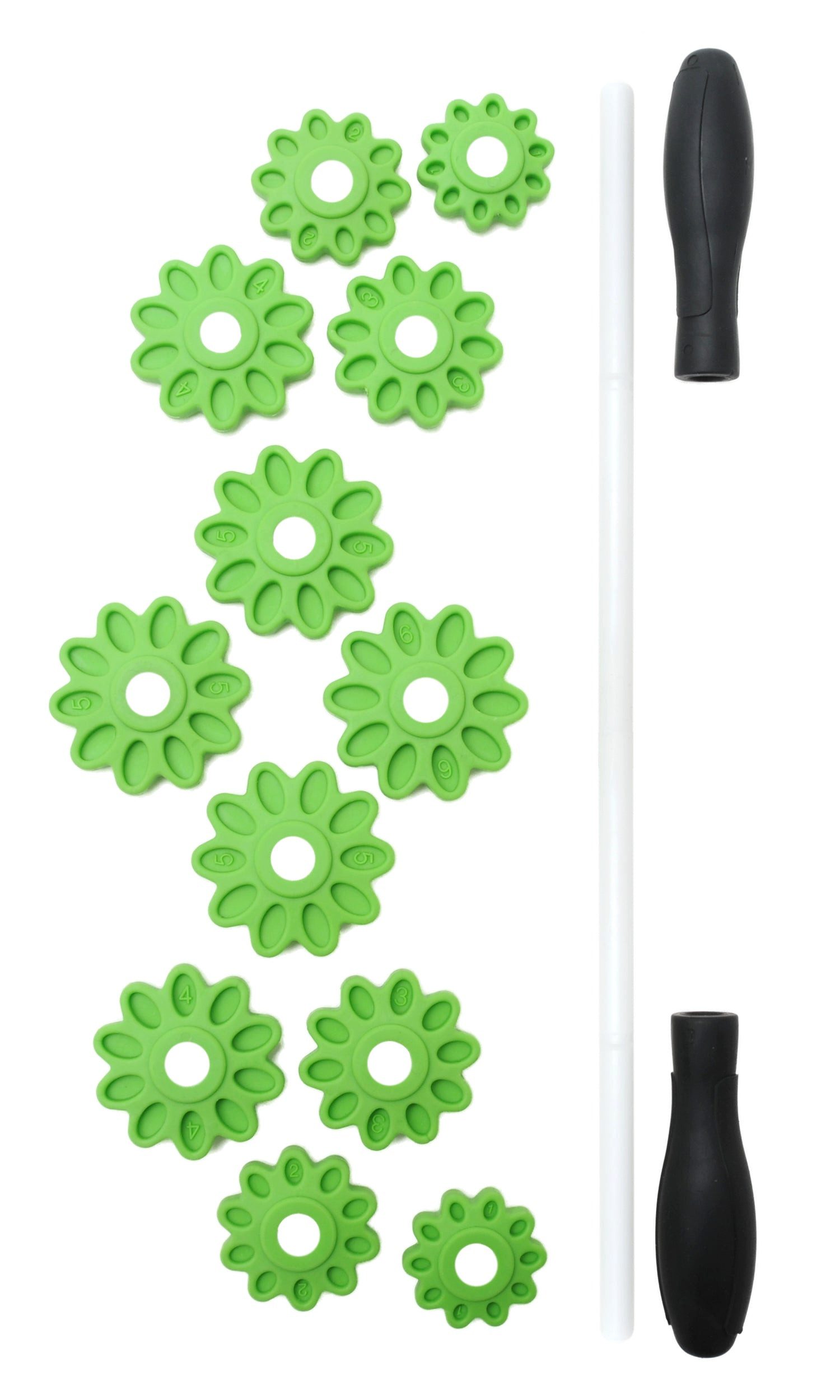 Yogistar Faszienrolle Faszienroller / Massageroller green flower, Standard 1-tlg., Standard, Individuell verstellbarer Massageroller für Faszien, Muskeln, Trigger