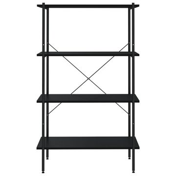 furnicato Bücherregal Regal mit 4 Böden Schwarz 80x40x130 cm