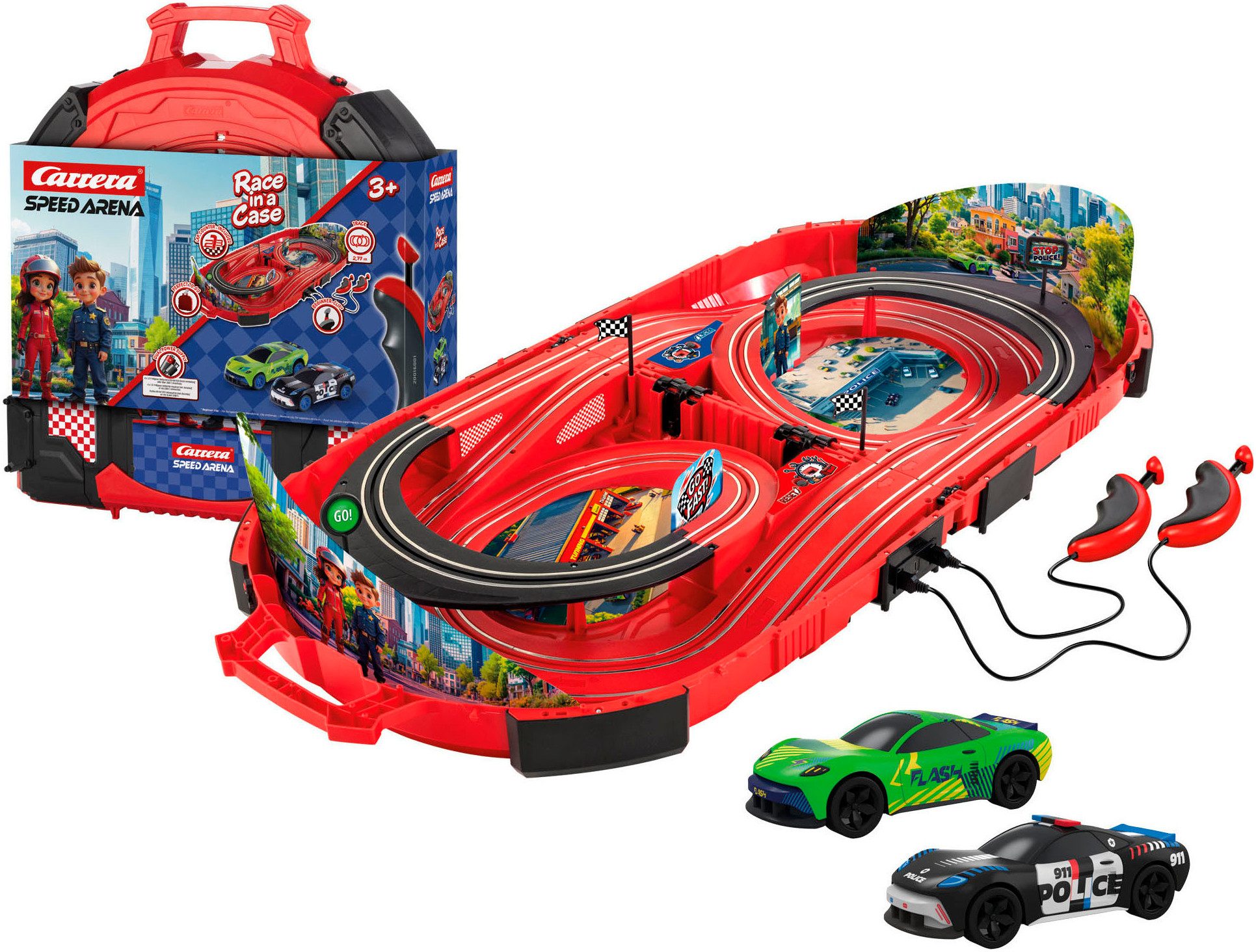 Carrera® Autorennbahn Carrera SPEED ARENA Police Chase (Streckenlänge 2,77 m)