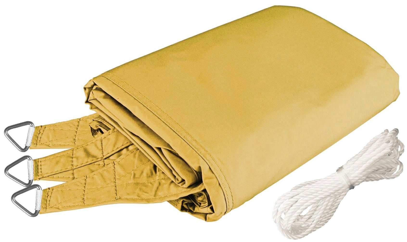 Windhager Cannes Triangle Sun Shade Sail, 3x3x3m, yellow
