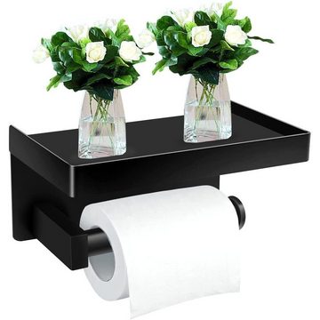 Lubgitsr Toilettenpapierhalter Toilettenpapierhalter ohne Bohren Klopapierhalter, Selbstklebende (1-St)