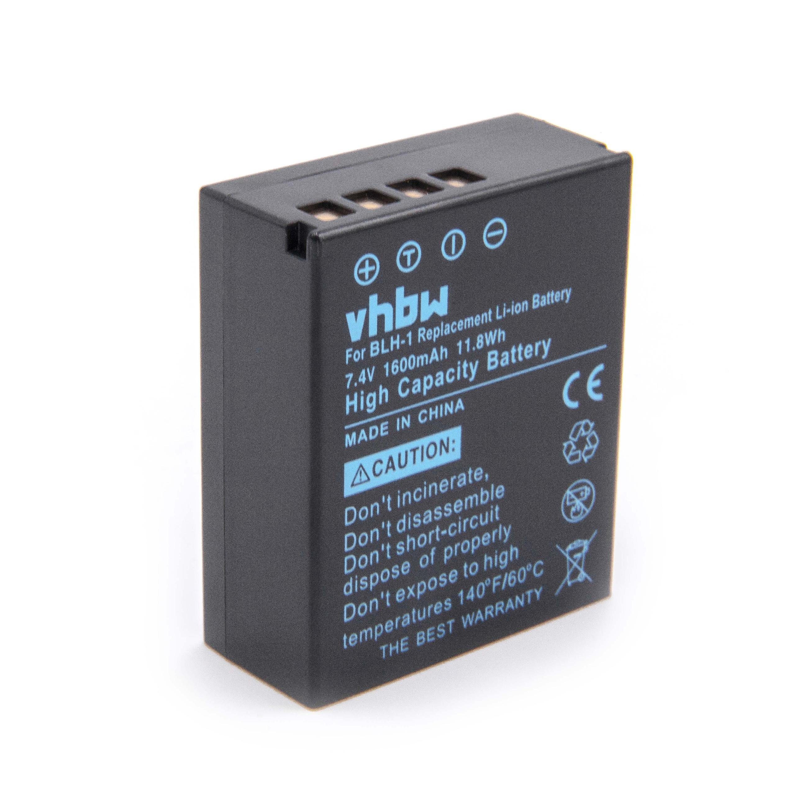 vhbw Ersatz für Olympus BLH-1 für Kamera-Akku Li-Ion 1600 mAh (7,4 V)