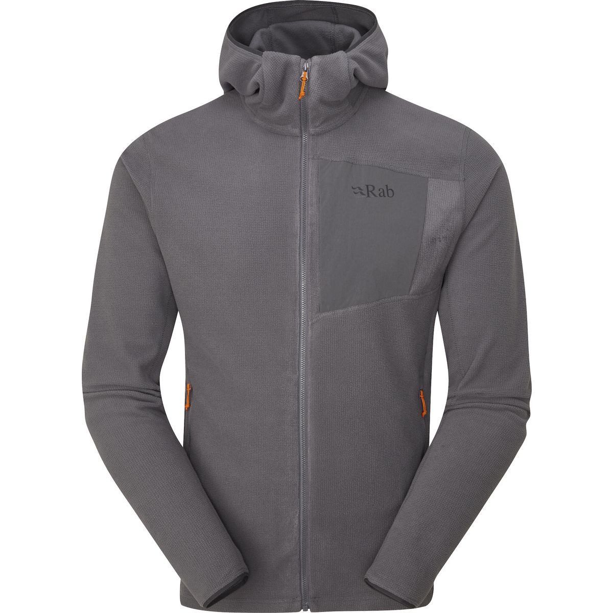Rab Fleecejacke Tecton Hoody Leichter, atmungsaktiver Midlayer für ganzjährigen Bergsport mit