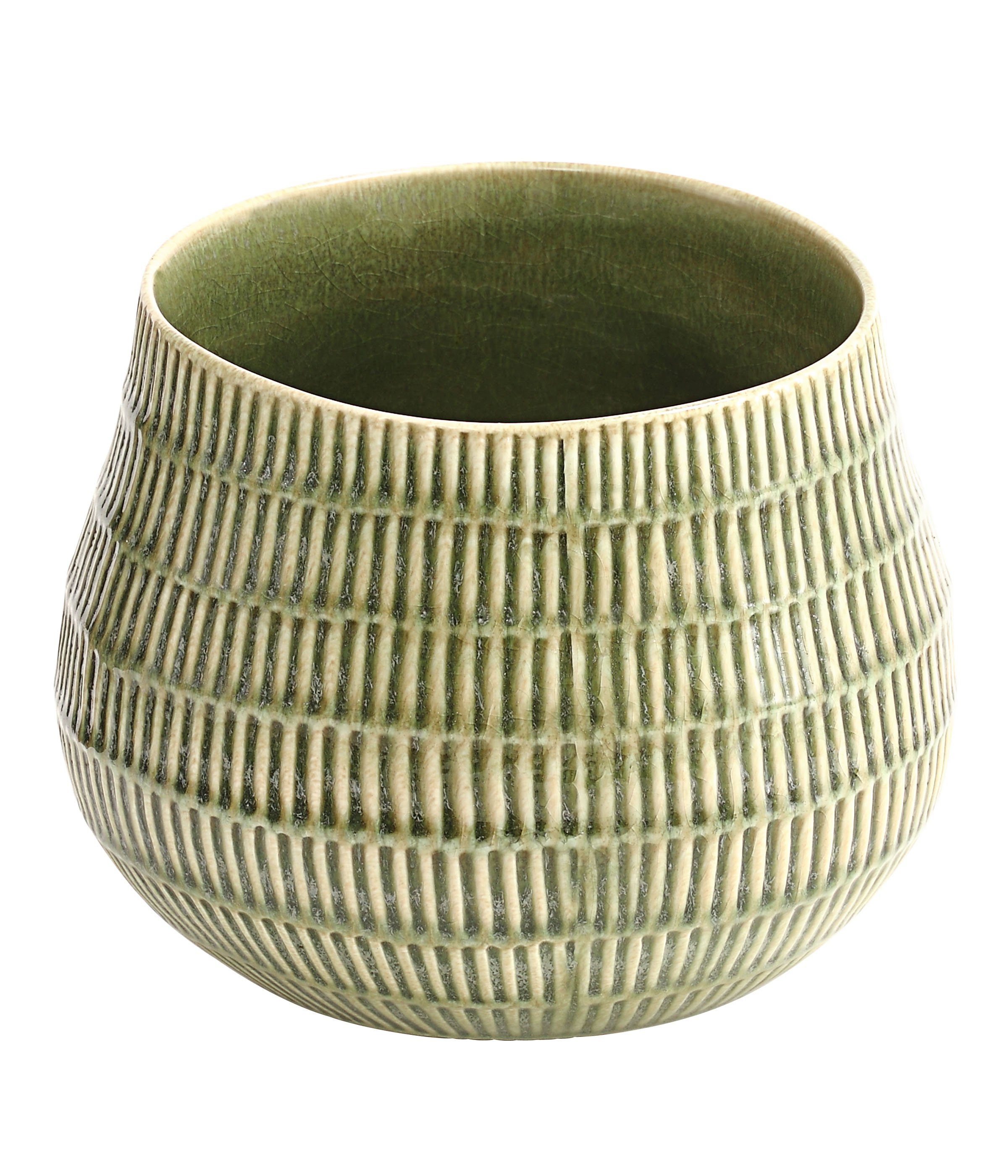 Dehner Übertopf Linn, lasierte Keramik, hellgrün günstig online kaufen