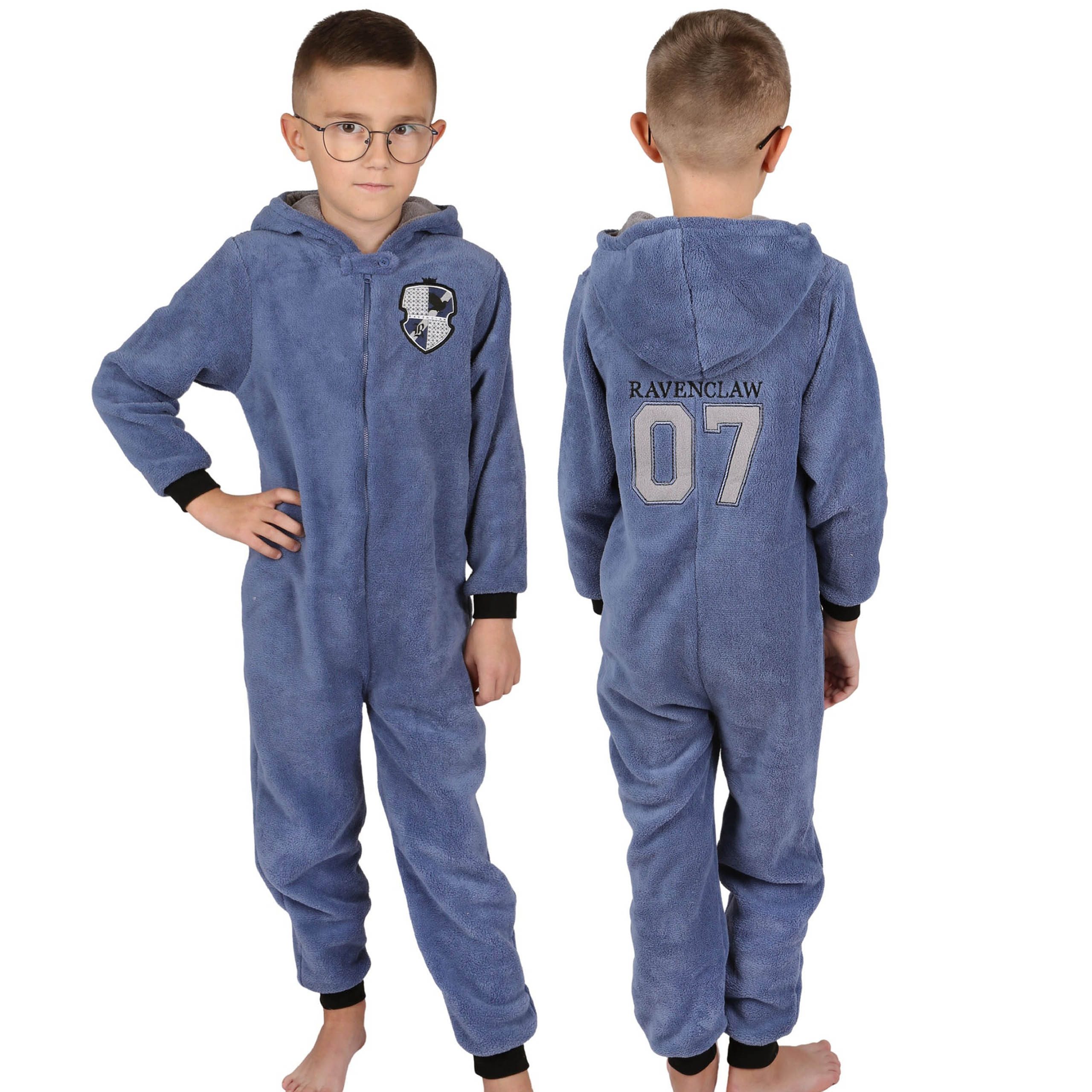 Harry Potter Schlafanzug Harry Potter Ravenclaw Kinder Onesie, warmer Fleece-Schlafanzug