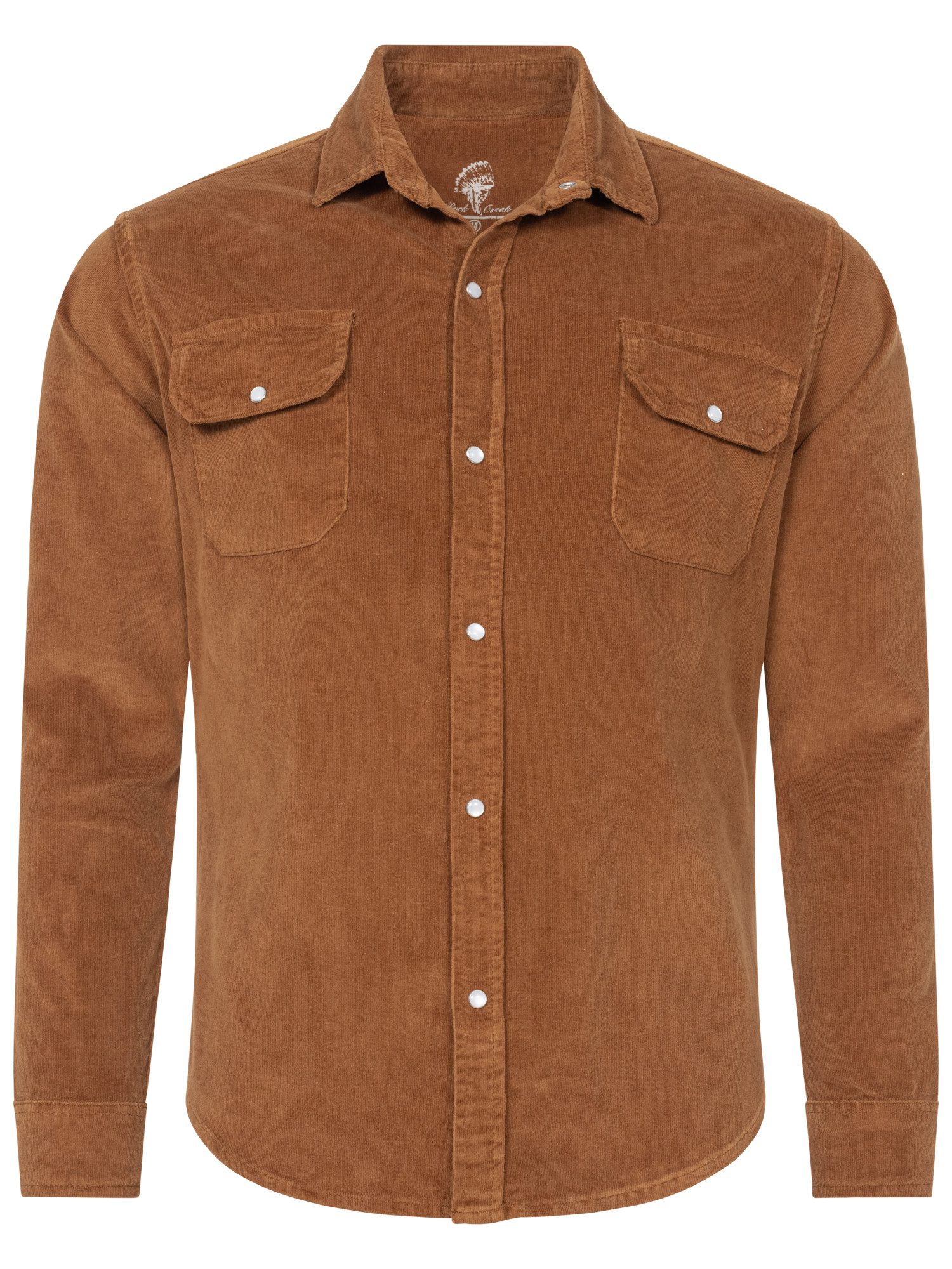 Rock Creek Outdoorhemd Cordhemd Herren Hemd H-412 Langarm, Kentkragen