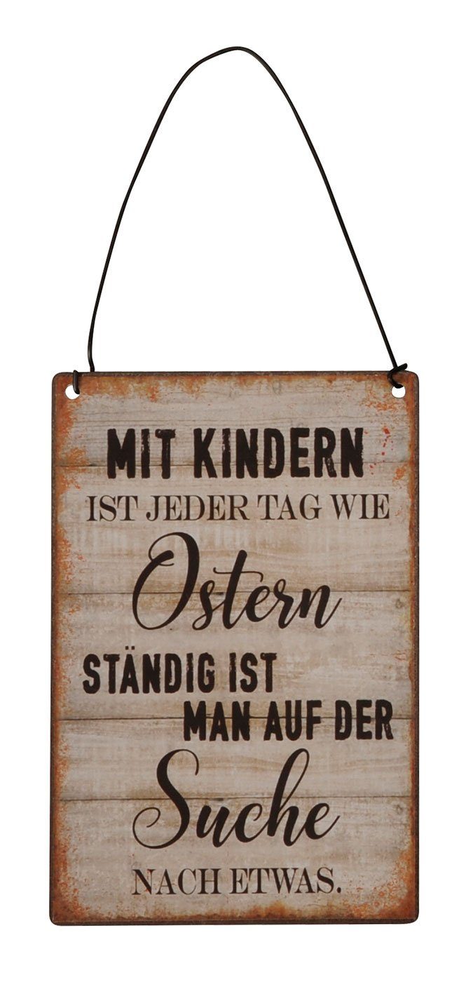 Levandeo® Wandbild, 3er Set Blechschilder H15cm Sprüche Kinder Wandbild Wanddeko Deko