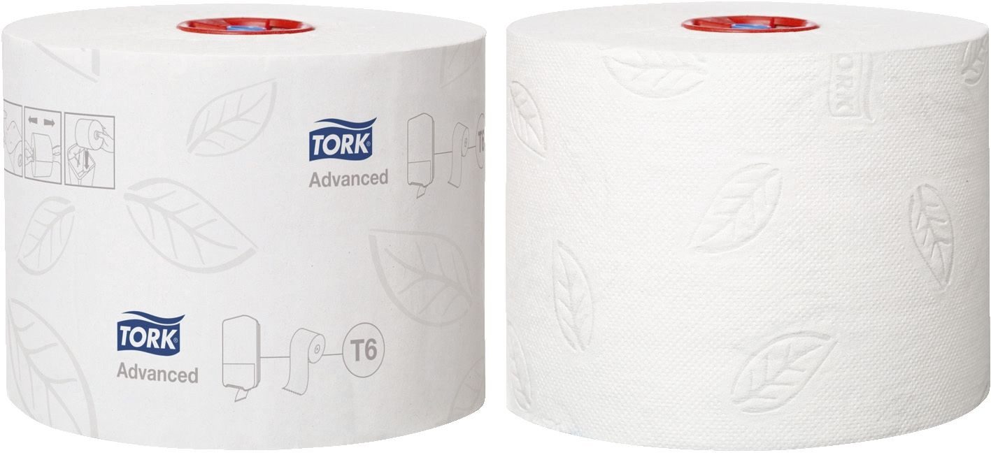 TORK Toilettenpapier Toilettenpapier Midi für T6 System - weich, 2-lagig, 27 Rollen à 100 m