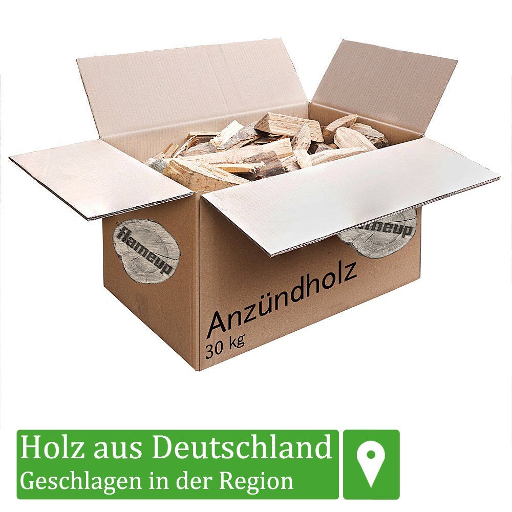 Flameup Kaminholz Holz Anzündholz Kamin Brennholz Buche 30 kg Kaminholz Anf günstig online kaufen