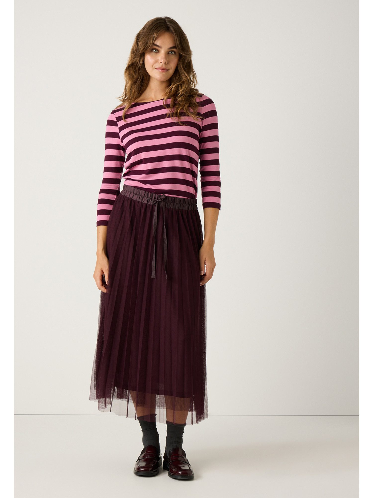 MORE&MORE A-Linien-Rock Schlupfrock midi, plissiert günstig online kaufen