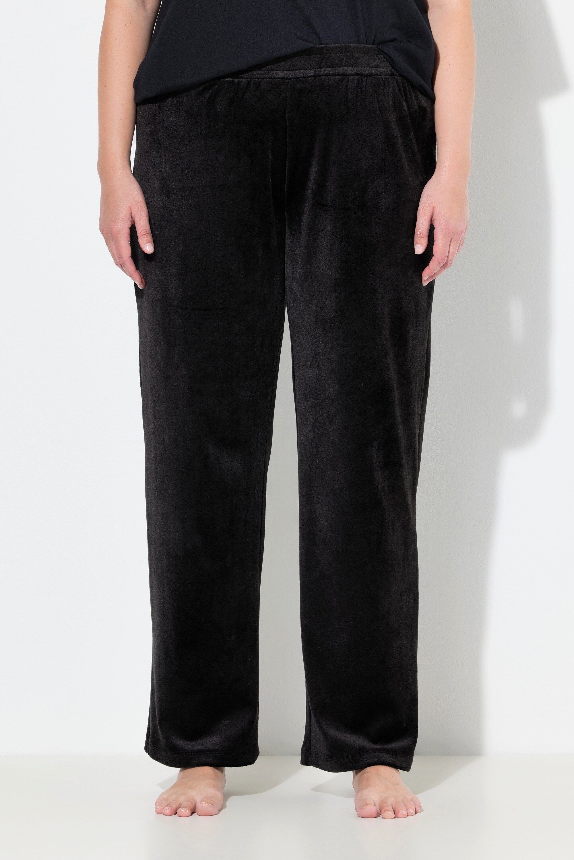 Ulla Popken Homewearhose Homewear-Hose Nicki Elastikbund kuschelweich günstig online kaufen