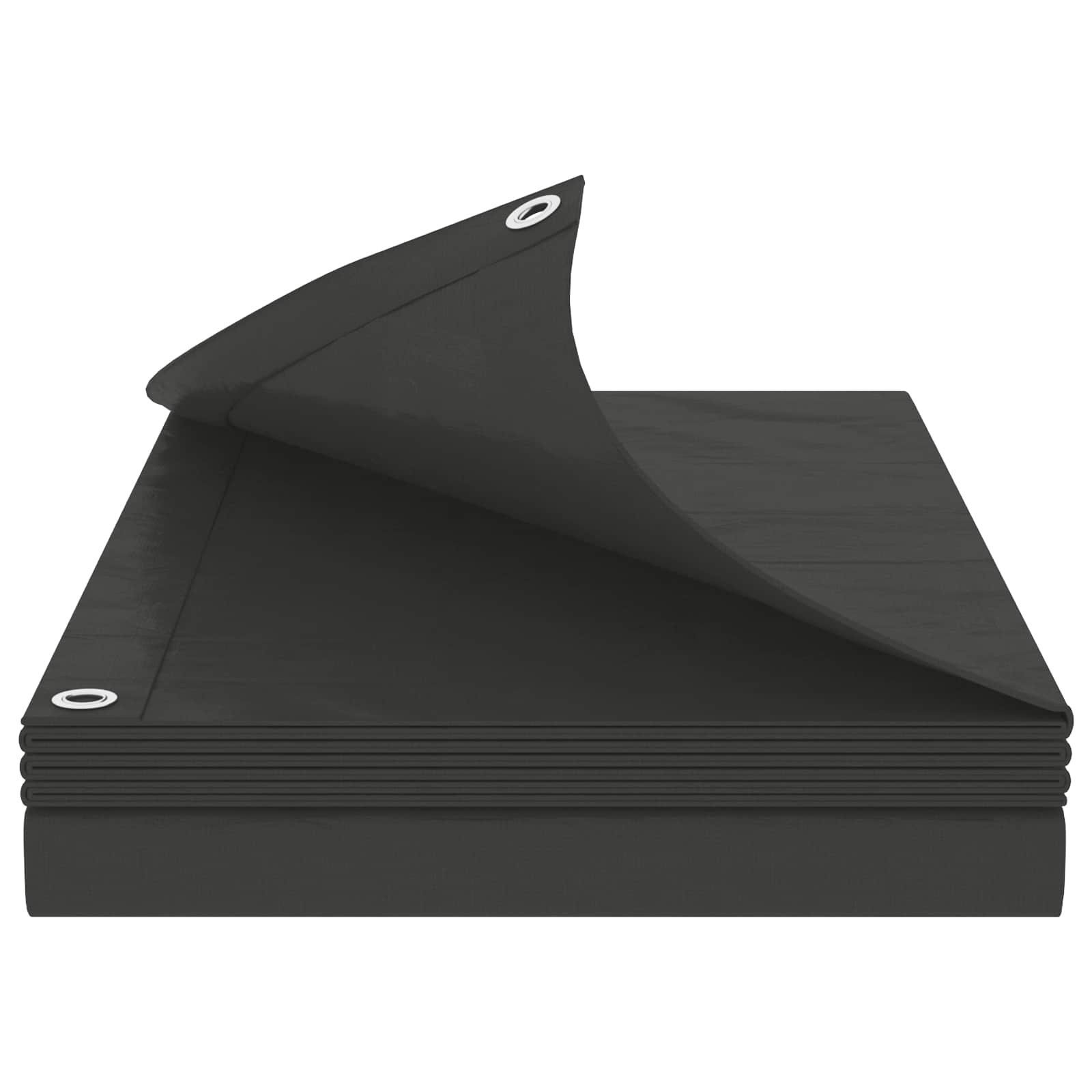 vidaXL Schutzplane Plane mit Ösen Anthrazitgrau 3 x 6 m 90 g / m² PE (1-St)