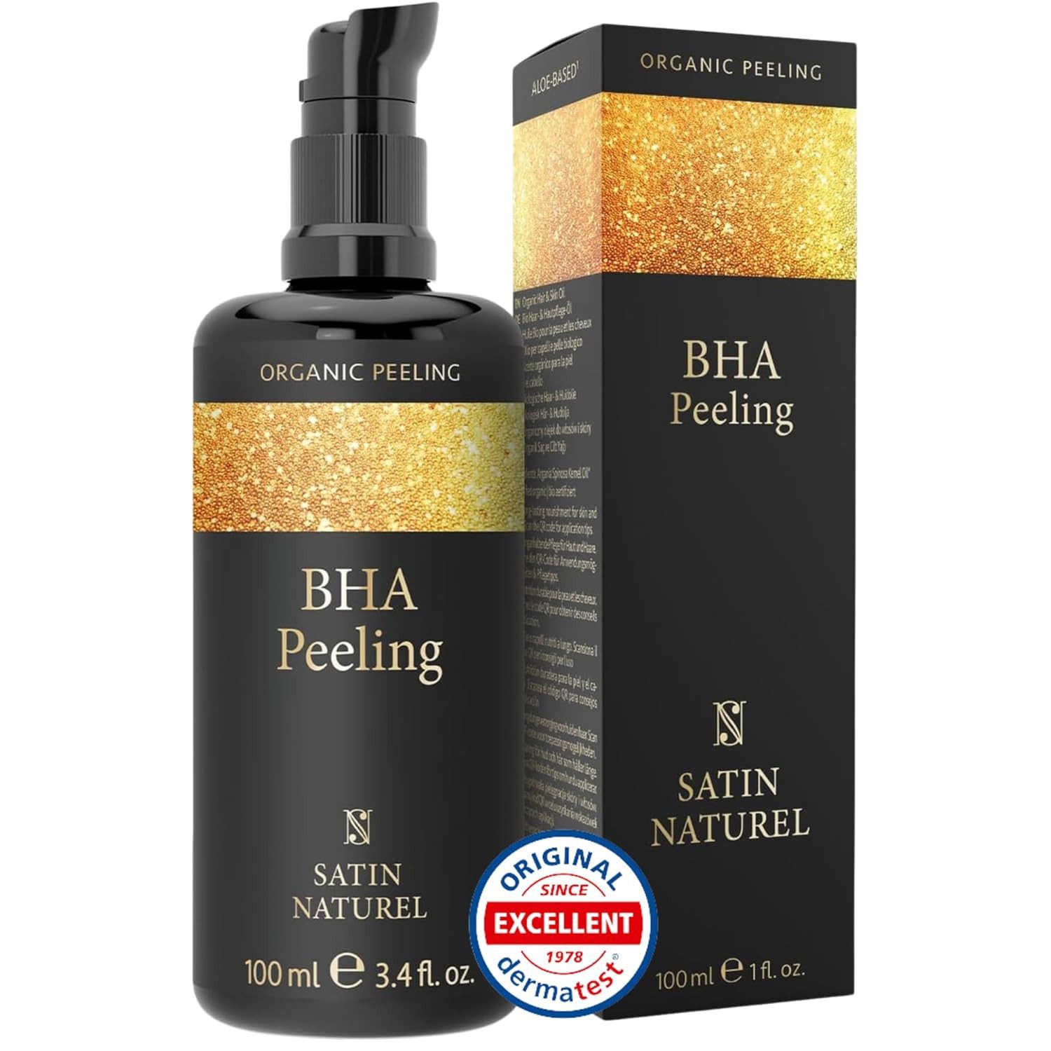 Satin Naturel Gesichtspeeling BHA Bio Peeling, Exfoliant gegen Mitesser, Pickel & unreine Haut, 1-tlg.