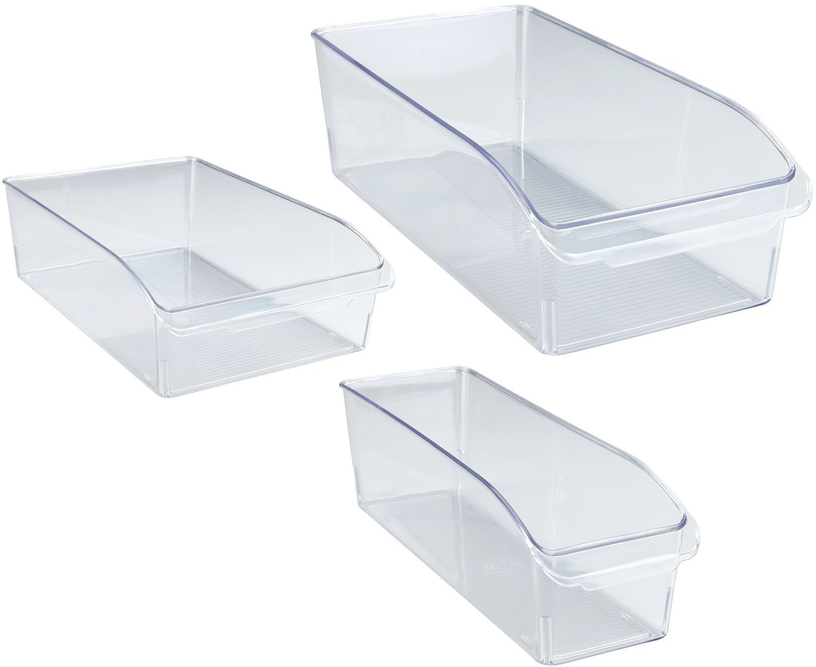 WENKO Aufbewahrungssystem, Kunststoff, (Set, 3-tlg), Kühlschrank-Organizer