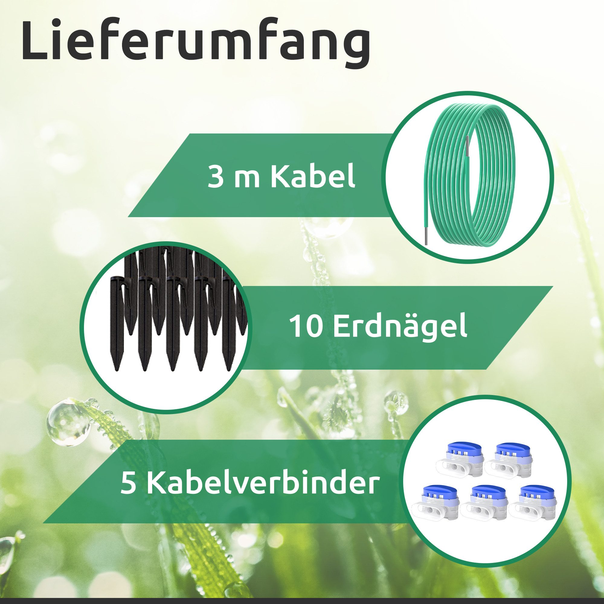 ECENCE Rasenmähroboter-Cover Zubehör Reparatur-Set Mähroboter 3m günstig online kaufen