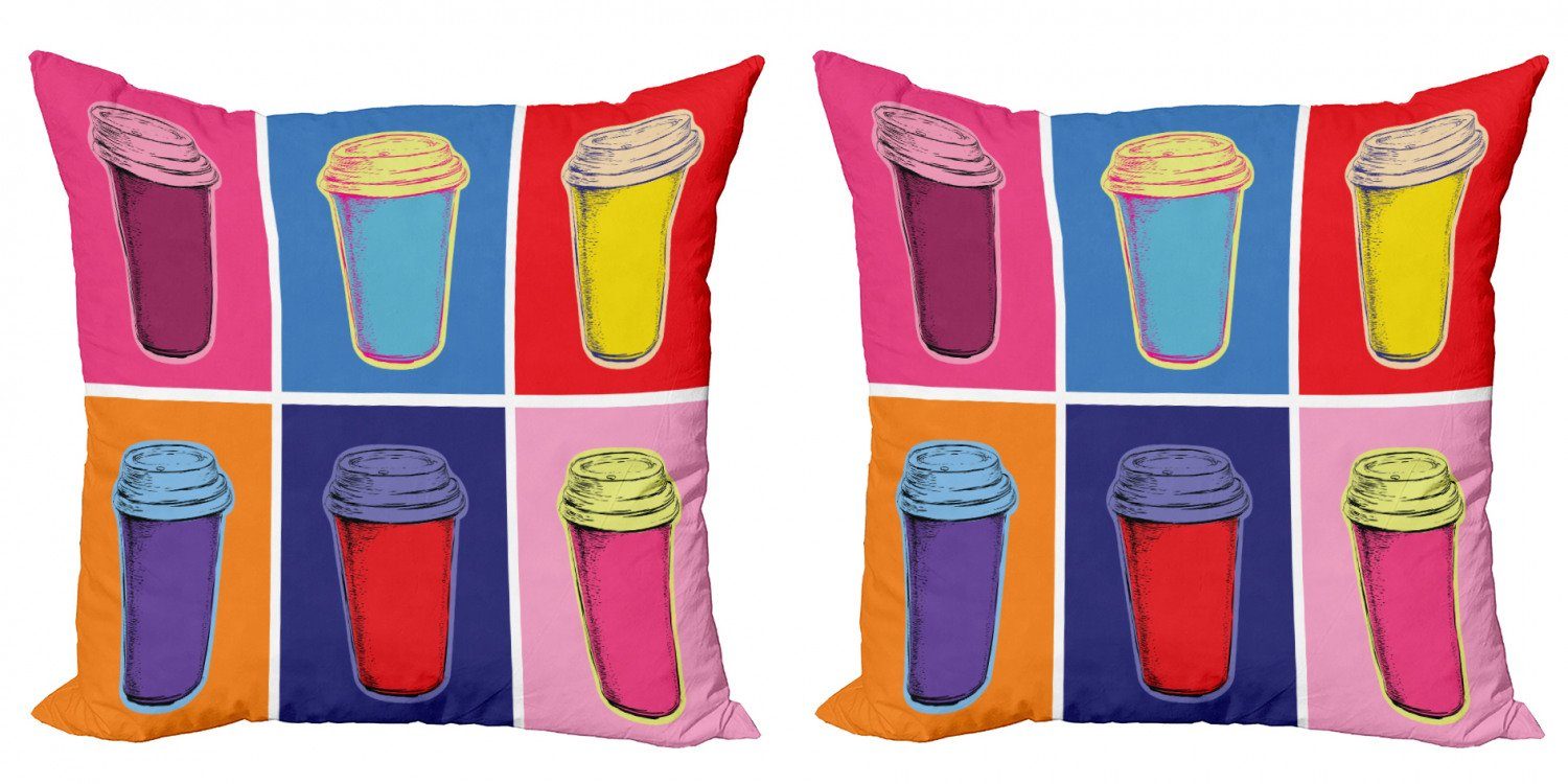 Kissenbezüge Modern Accent Doppelseitiger Digitaldruck, Stück), Kaffee Abakuhaus Pop-Art-Cup (2 Moderner
