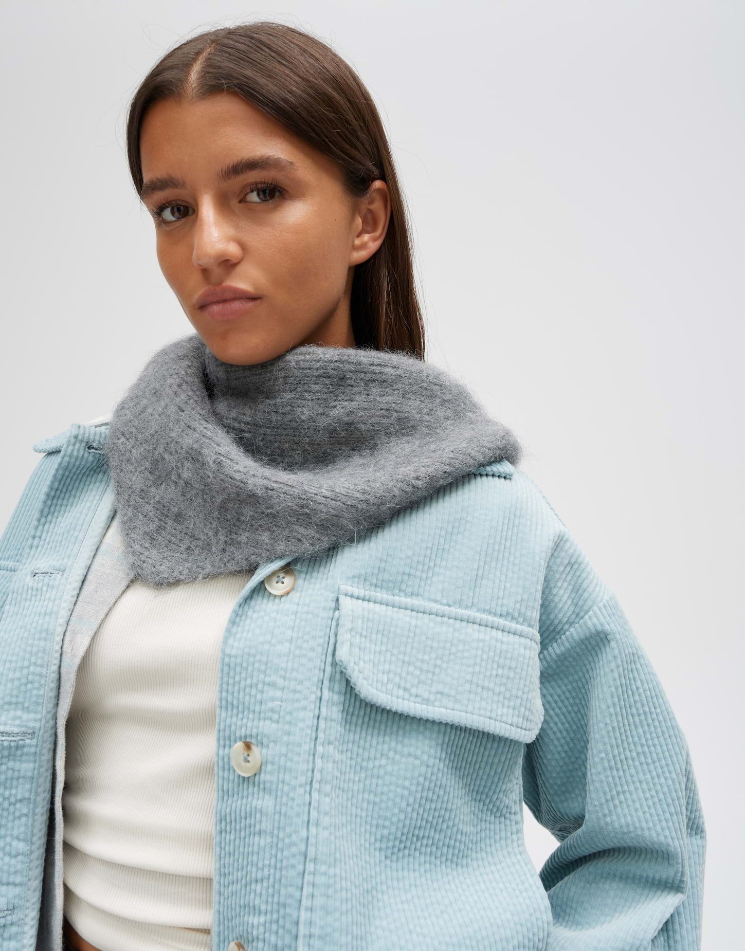 OPUS Strickschal Amaribel scarf aus weichem Strick, Feine Rippstruktur für einen stilvollen, modernen Look