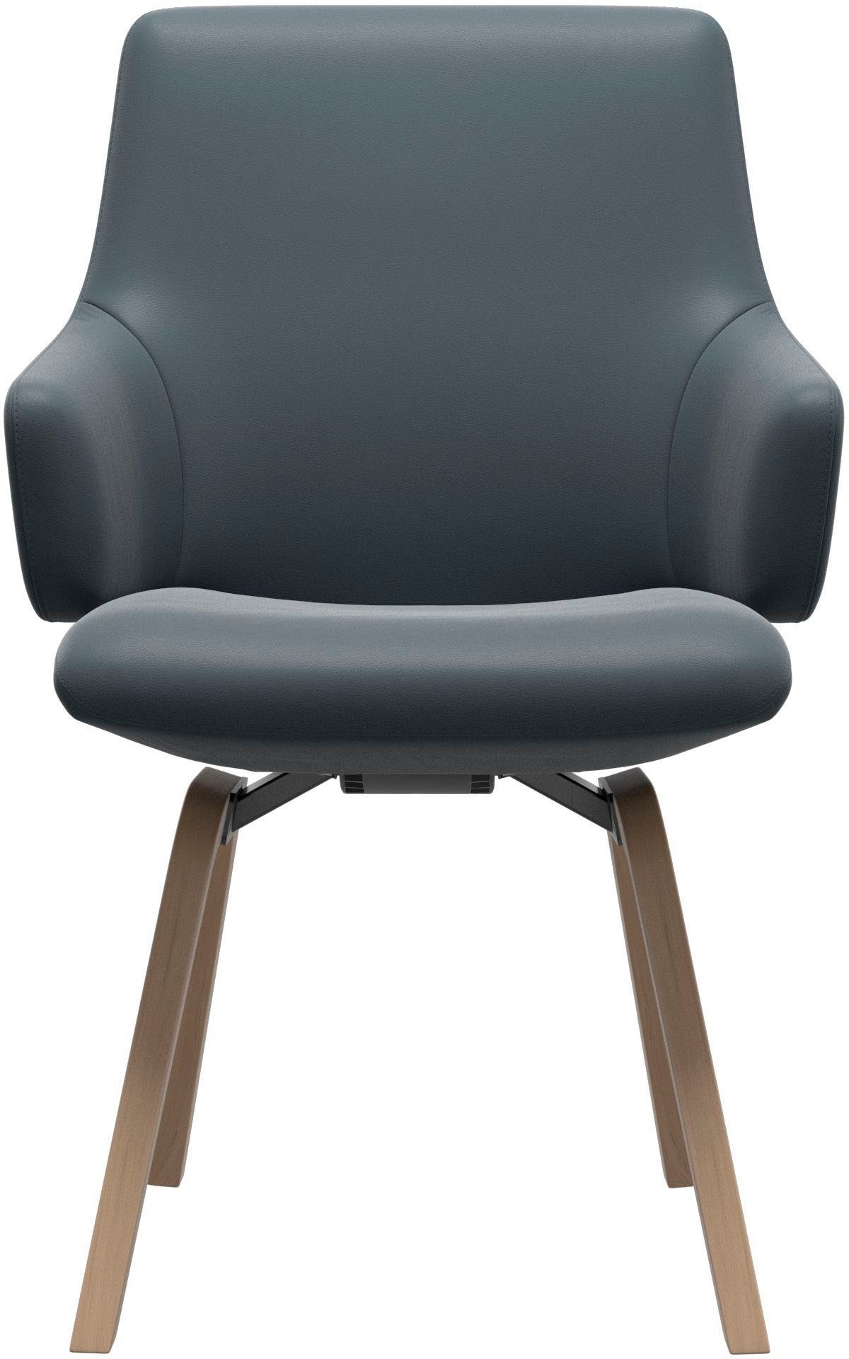 Stressless® Polsterstuhl Laurel, Low Back mit Armlehne, Größe L, mit schräggestellten Beinen in Schwarz