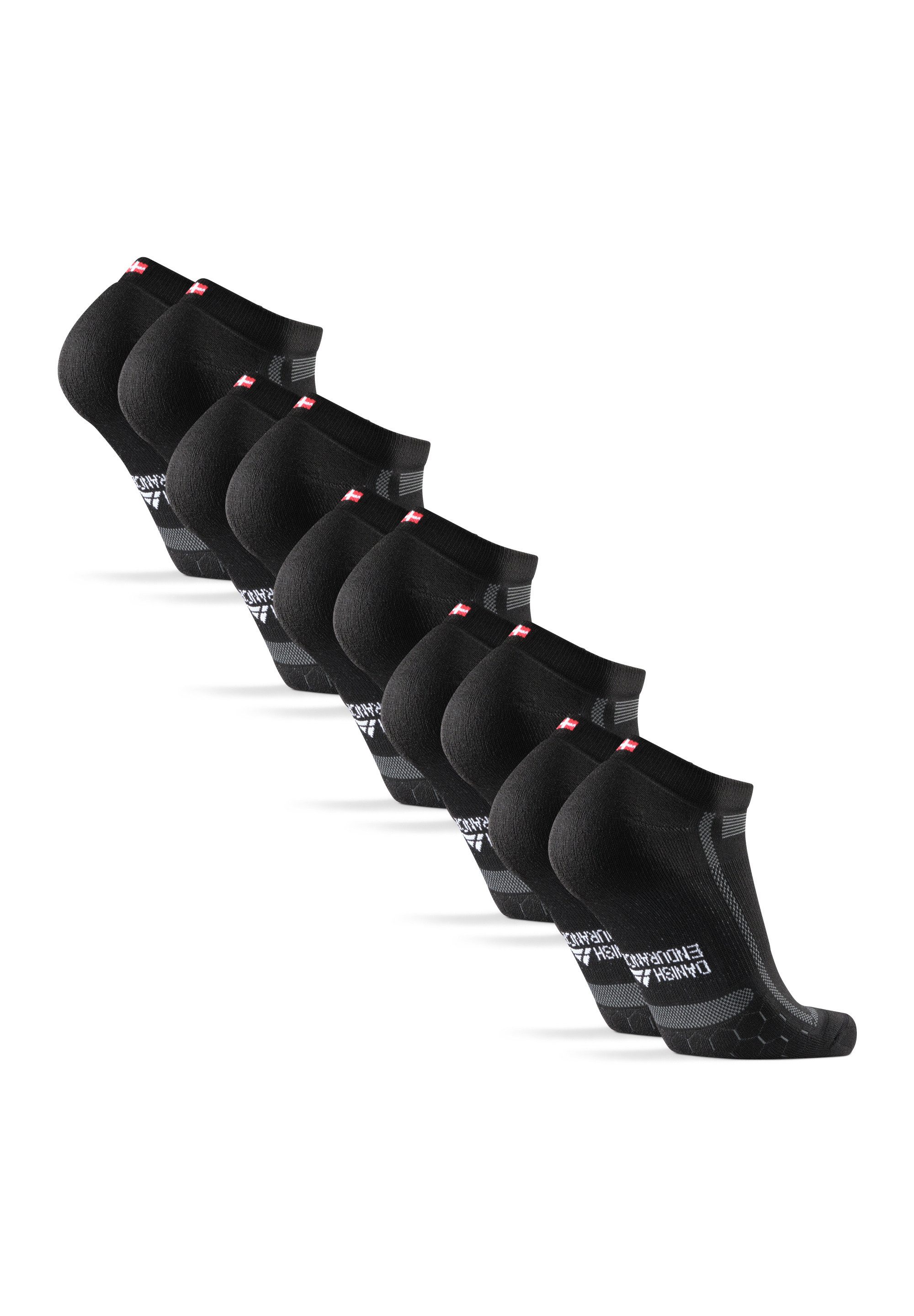 DANISH ENDURANCE Basicsocken Long Distance Low-Cut (5-Paar) kurze Sportsocken für Läufer, Anti-Blasen & Rutschfest