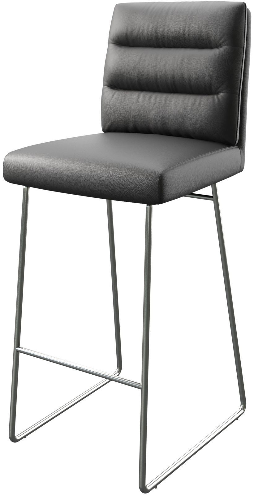DELIFE Barhocker Pela-Flex, Kufengestell Edelstahl Echt-Leder günstig online kaufen
