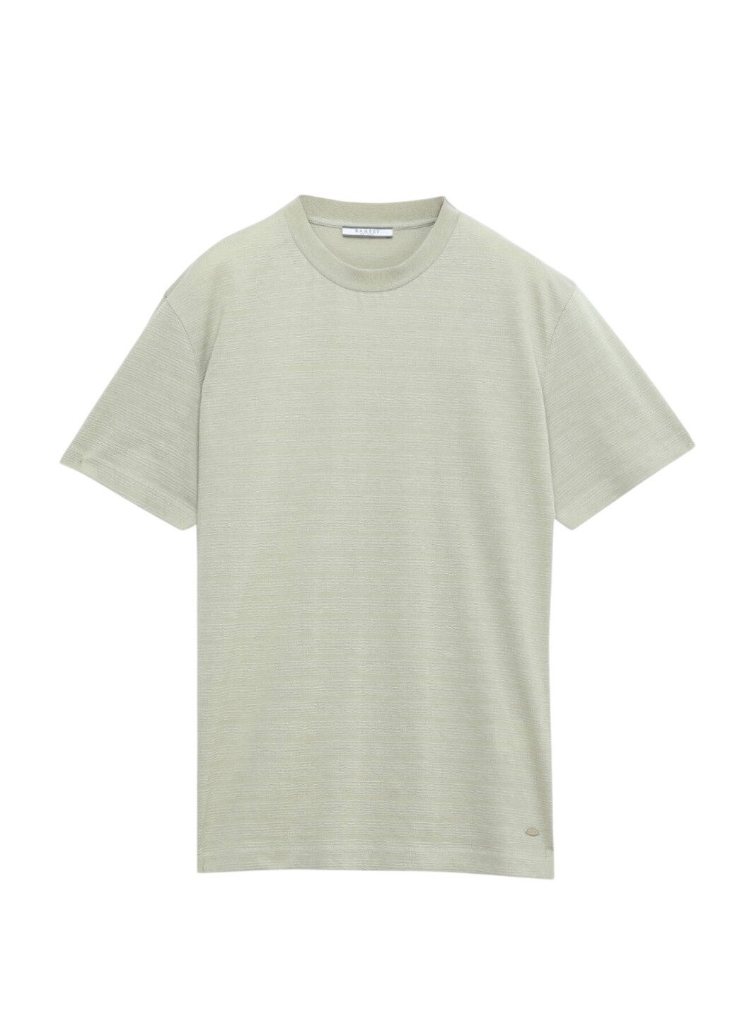 T-Shirt Hellgrünes Jacquard T-Shirt 100% Baumwolle