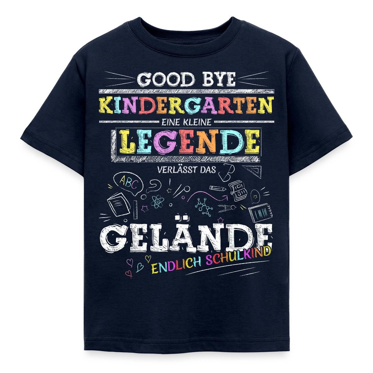 T-Shirt Kindergarten Legende Verlässt Das Gelände Einschulung Kinder T-Shirt