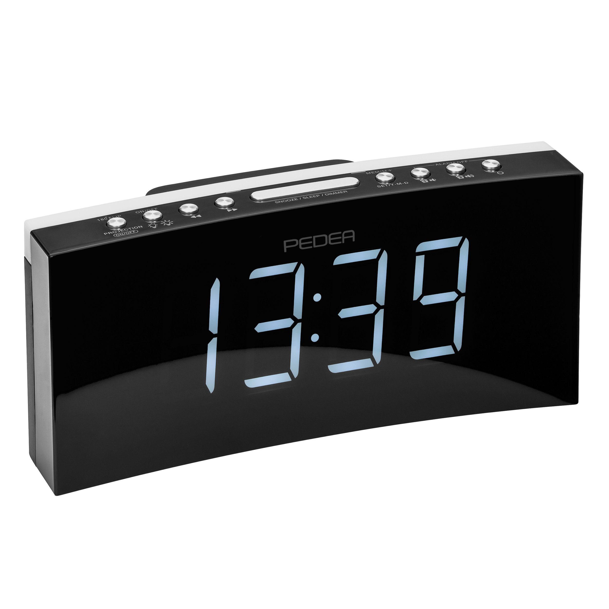 PEDEA Radiowecker FM-Radio, LED-Anzeige, Nachtlicht, Snooze, Dual Alarm dim günstig online kaufen